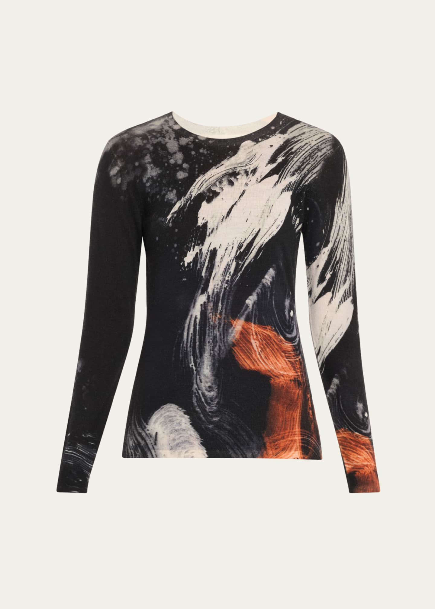 Jason Wu Collection Brushstroke Merino Wool Sweater Image 1 of 5