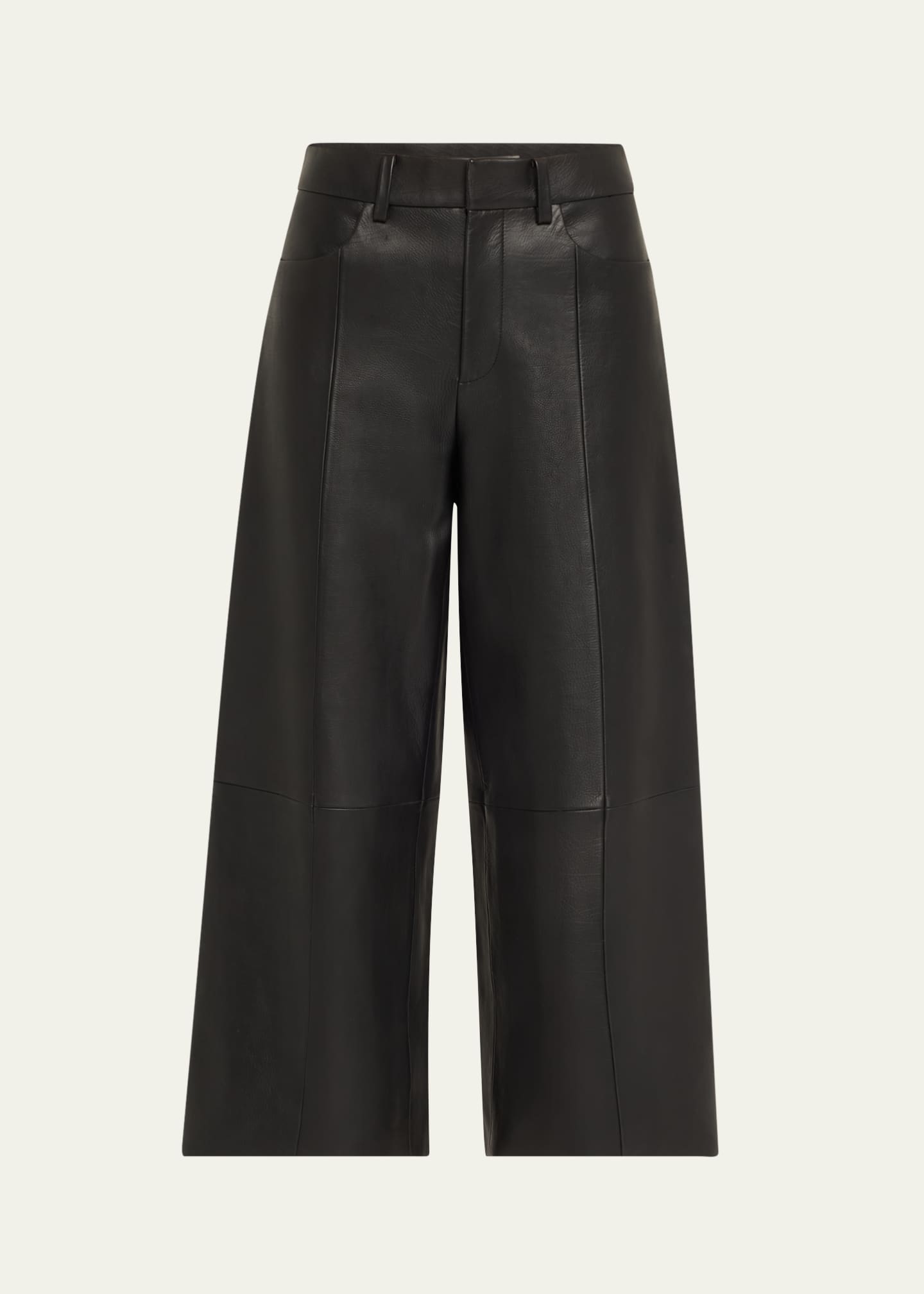 Jason Wu Collection Leather High-Rise Cropped Pants Image 1 of 5