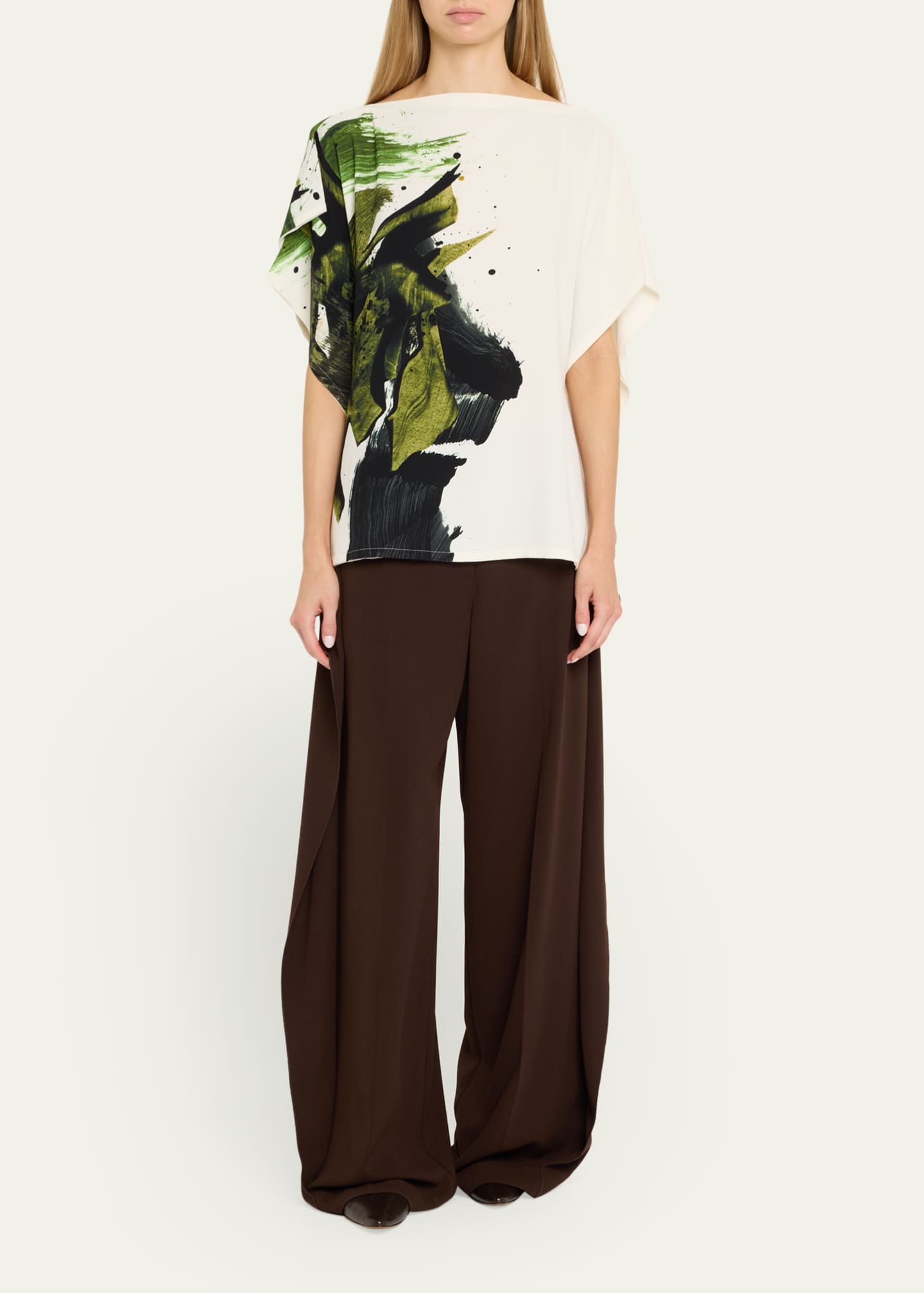 Jason Wu Collection Wide Leg Crepe Pants With Side Extens Image 2 of 5