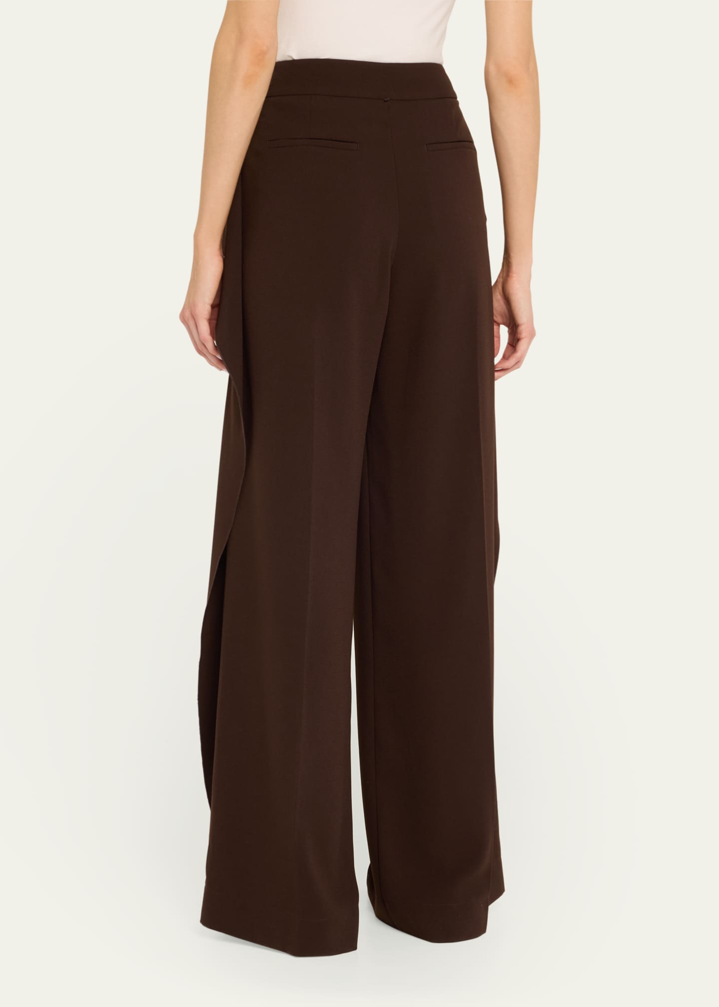 Jason Wu Collection Wide Leg Crepe Pants With Side Extens Image 3 of 5