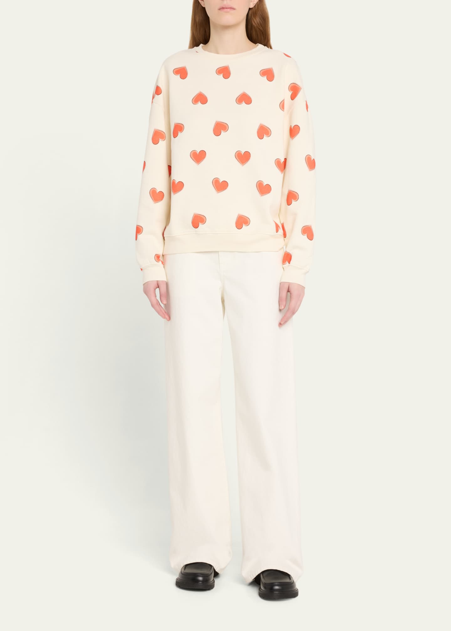 Kule The Oversized All Over Heart Sweatshirt Image 2 of 5