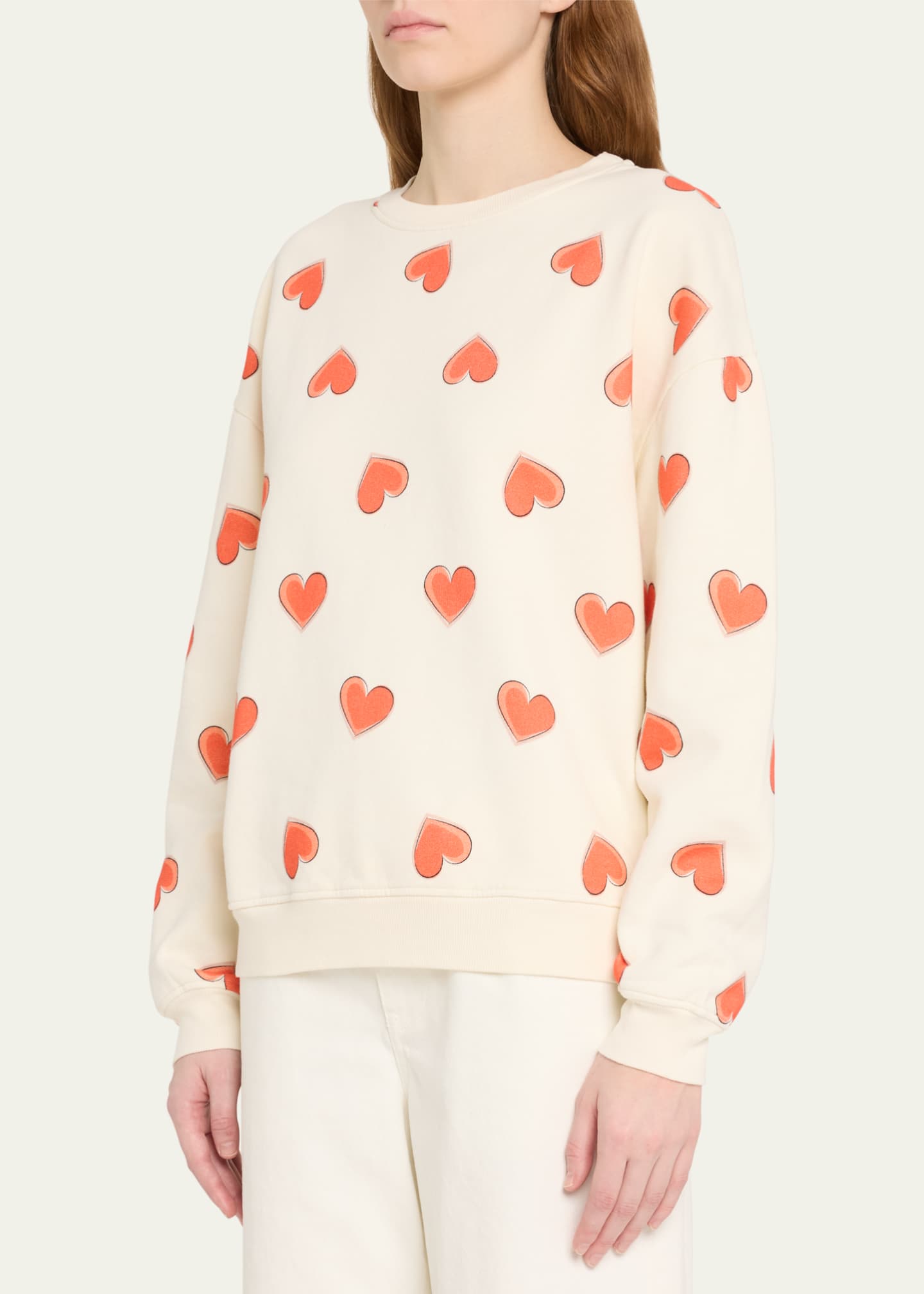 Kule The Oversized All Over Heart Sweatshirt Image 4 of 5