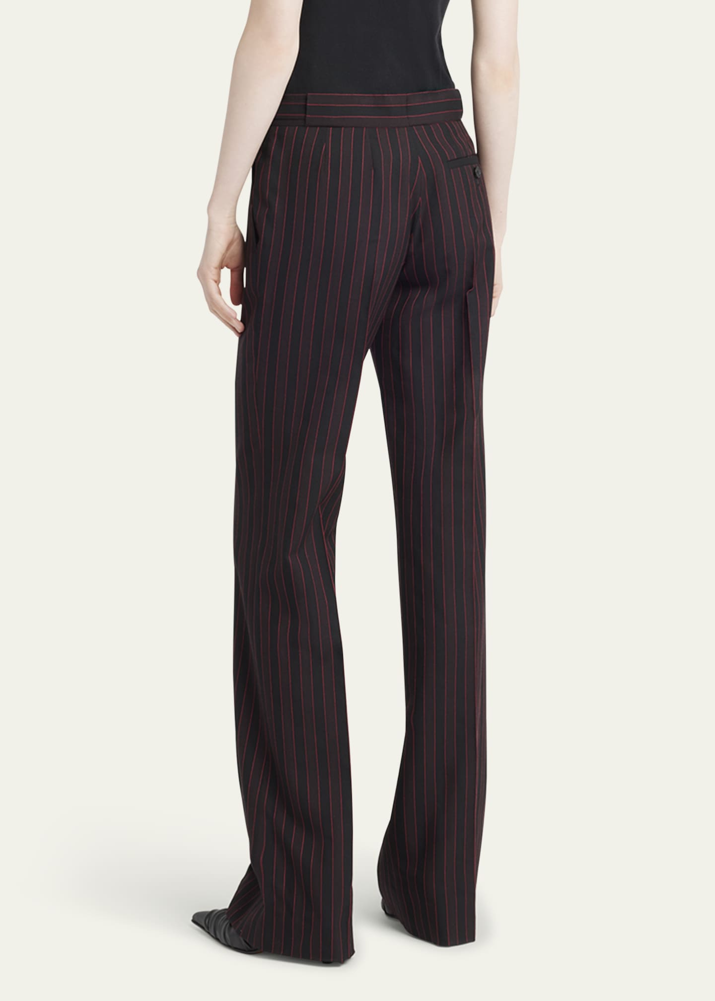 McQueen Pinstriped Flare Trousers Image 3 of 5