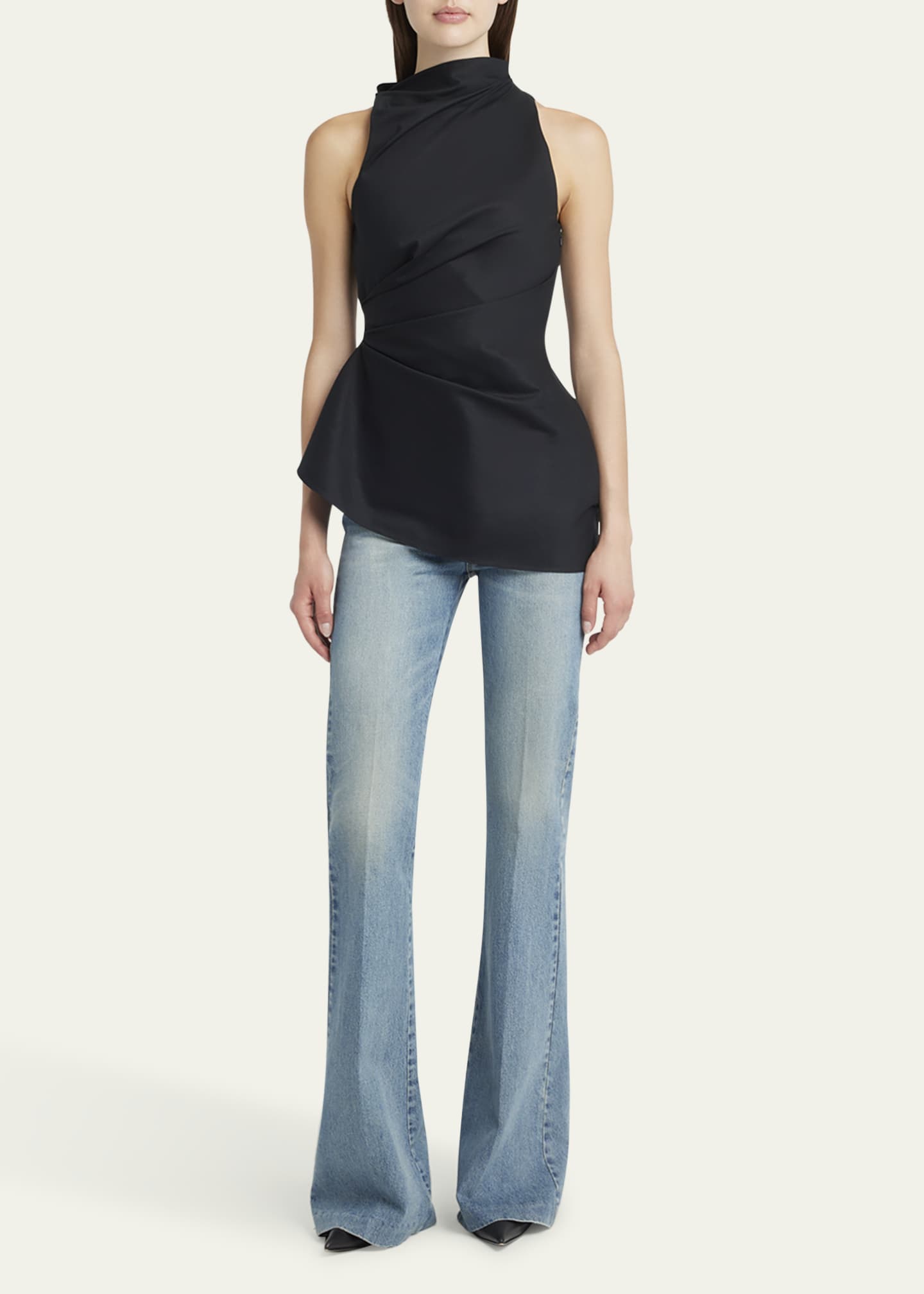 McQueen Asymmetric Draped Sleeveless Top Image 2 of 5