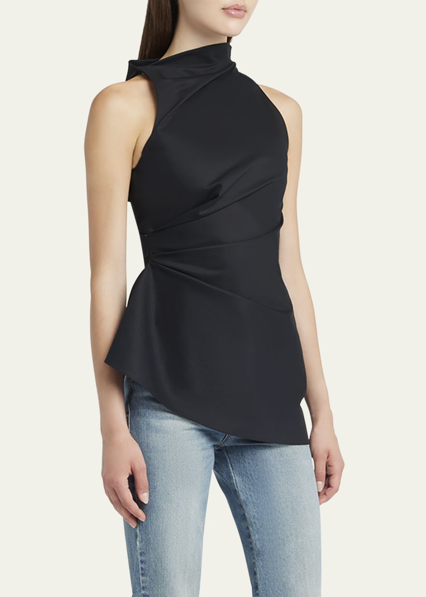 McQueen Asymmetric Draped Sleeveless Top Image 4 of 5