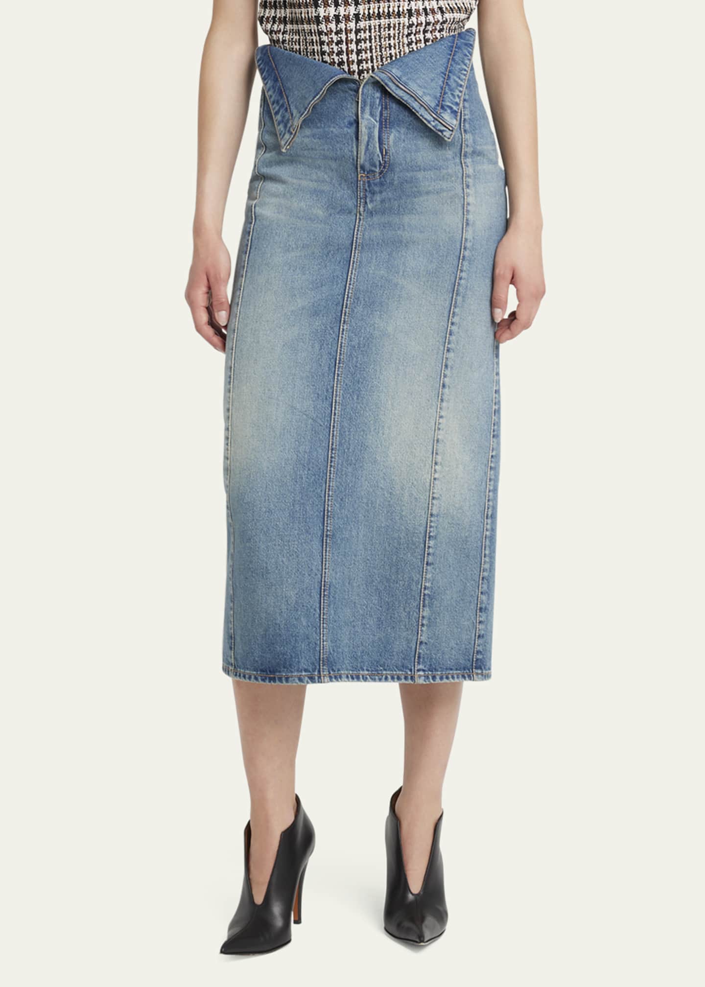 スカート MCQUEEN Denim mini skirt Denim skirt Alexander McQueen - SchaferandweinerShops KR