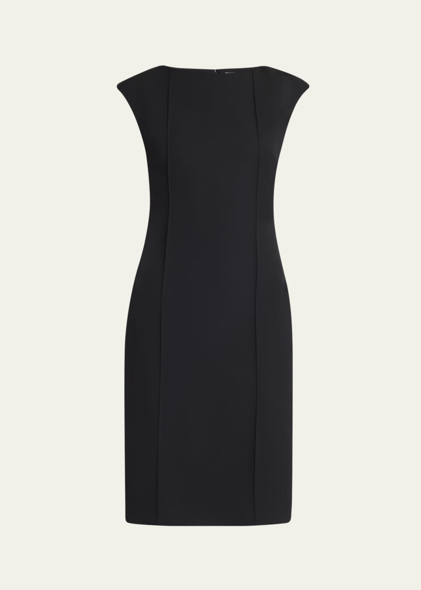 McQueen Pintuck Sleeveless Crepe Day Dress Image 1 of 5