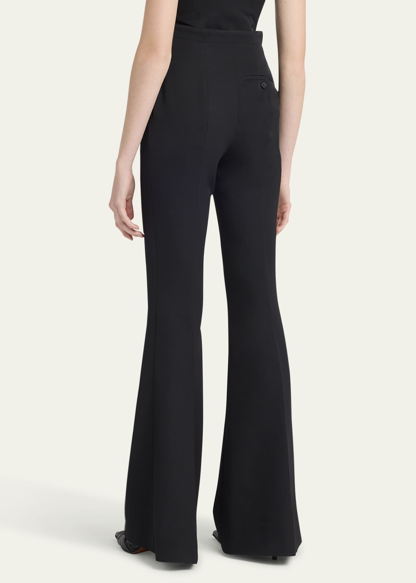 McQueen Foldover-Waist Flare Trousers Image 3 of 5