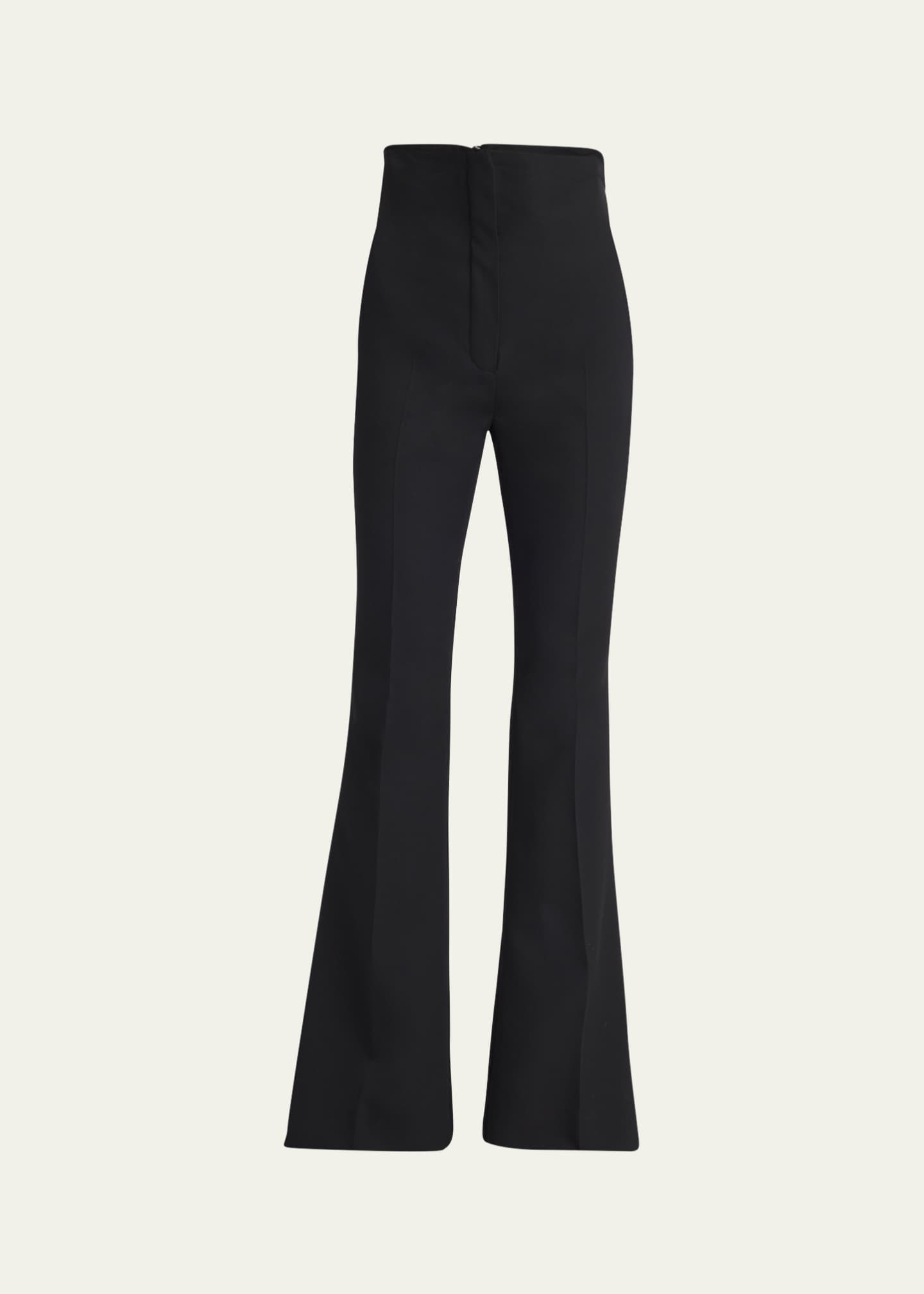 McQueen Foldover-Waist Flare Trousers Image 1 of 5