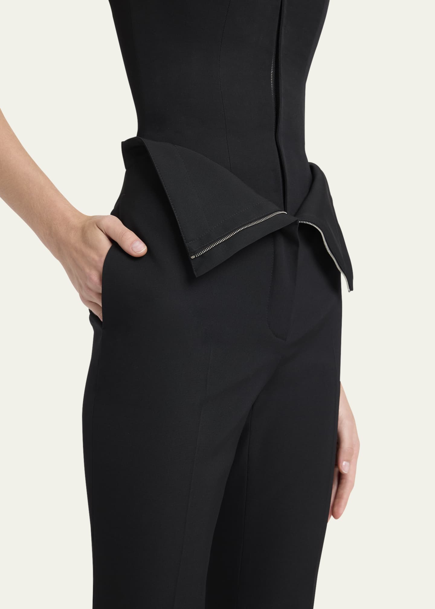 McQueen Foldover-Waist Flare Trousers Image 5 of 5