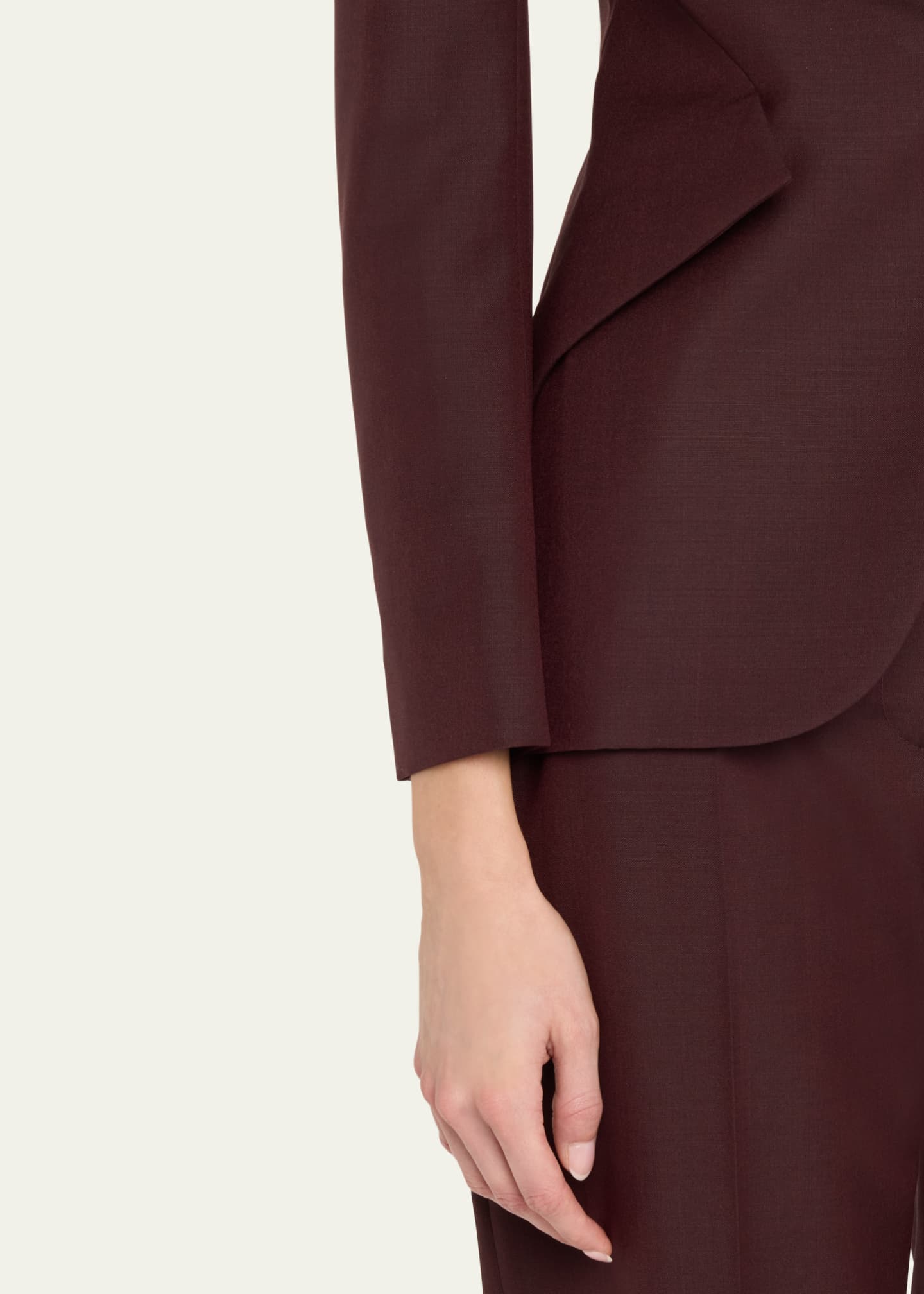 McQueen Single-Breasted Wool Blazer Jacket Image 5 of 5