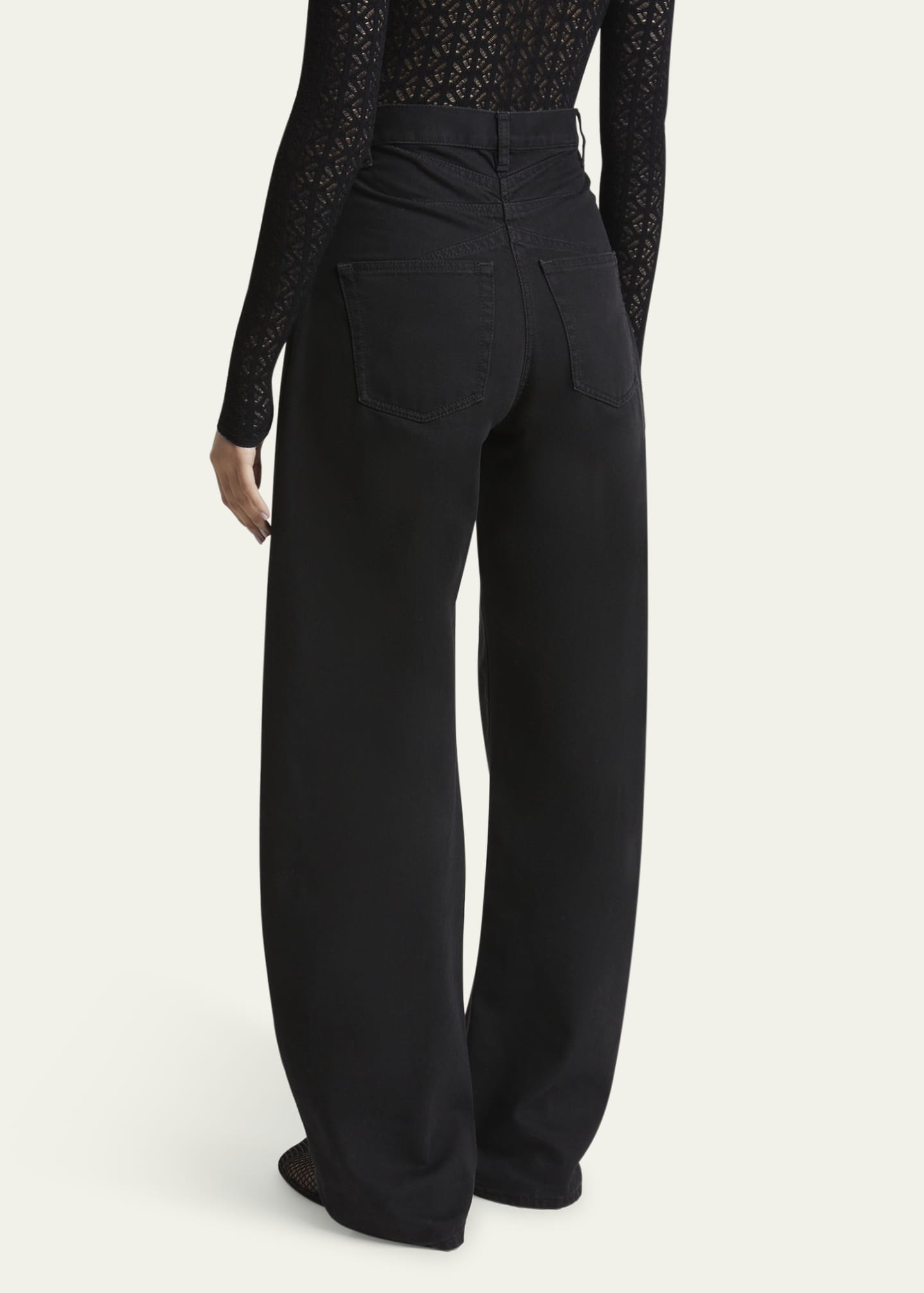 ALAIA Rounded Leg Denim Pants Image 3 of 5