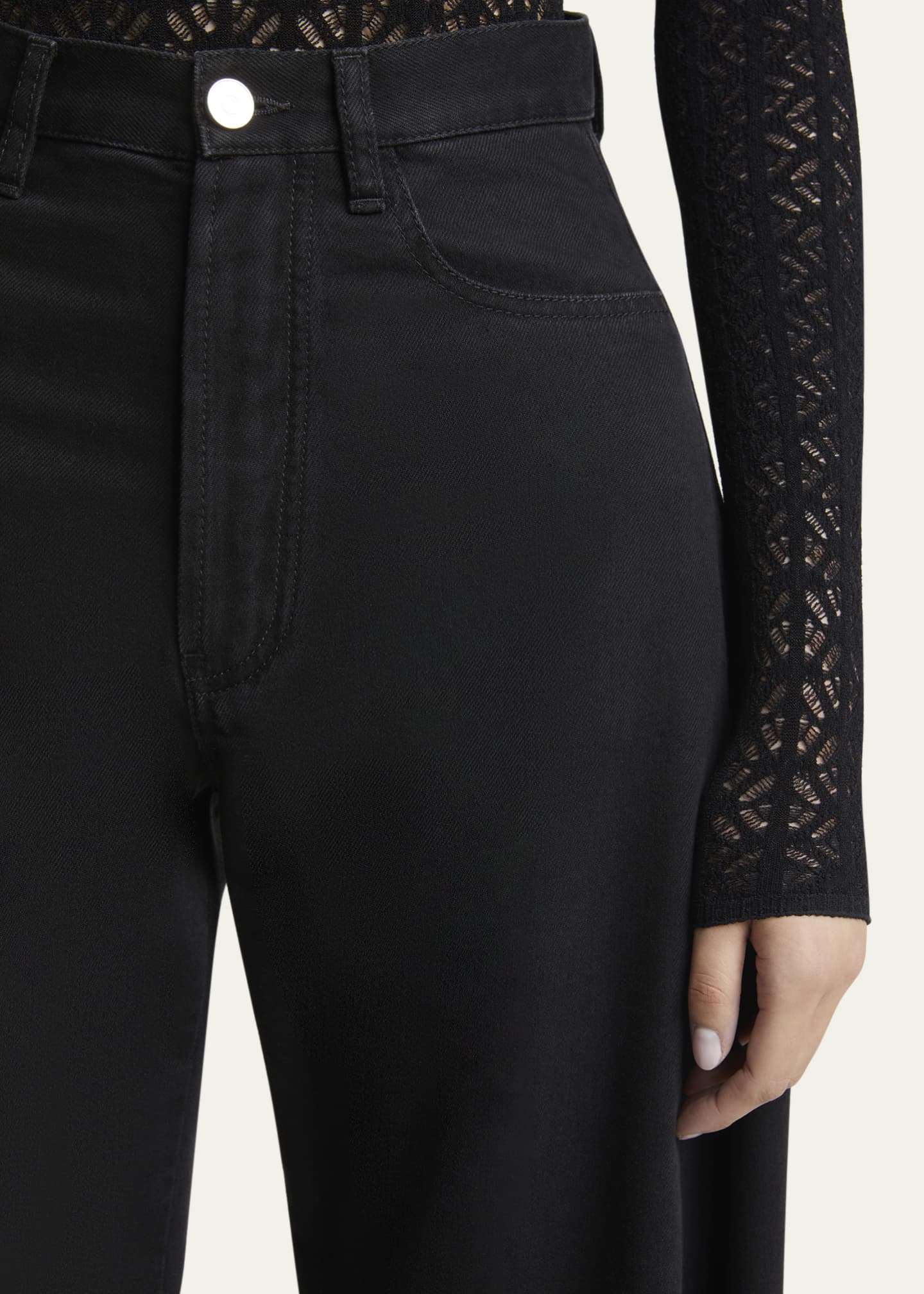 ALAIA Rounded Leg Denim Pants Image 5 of 5