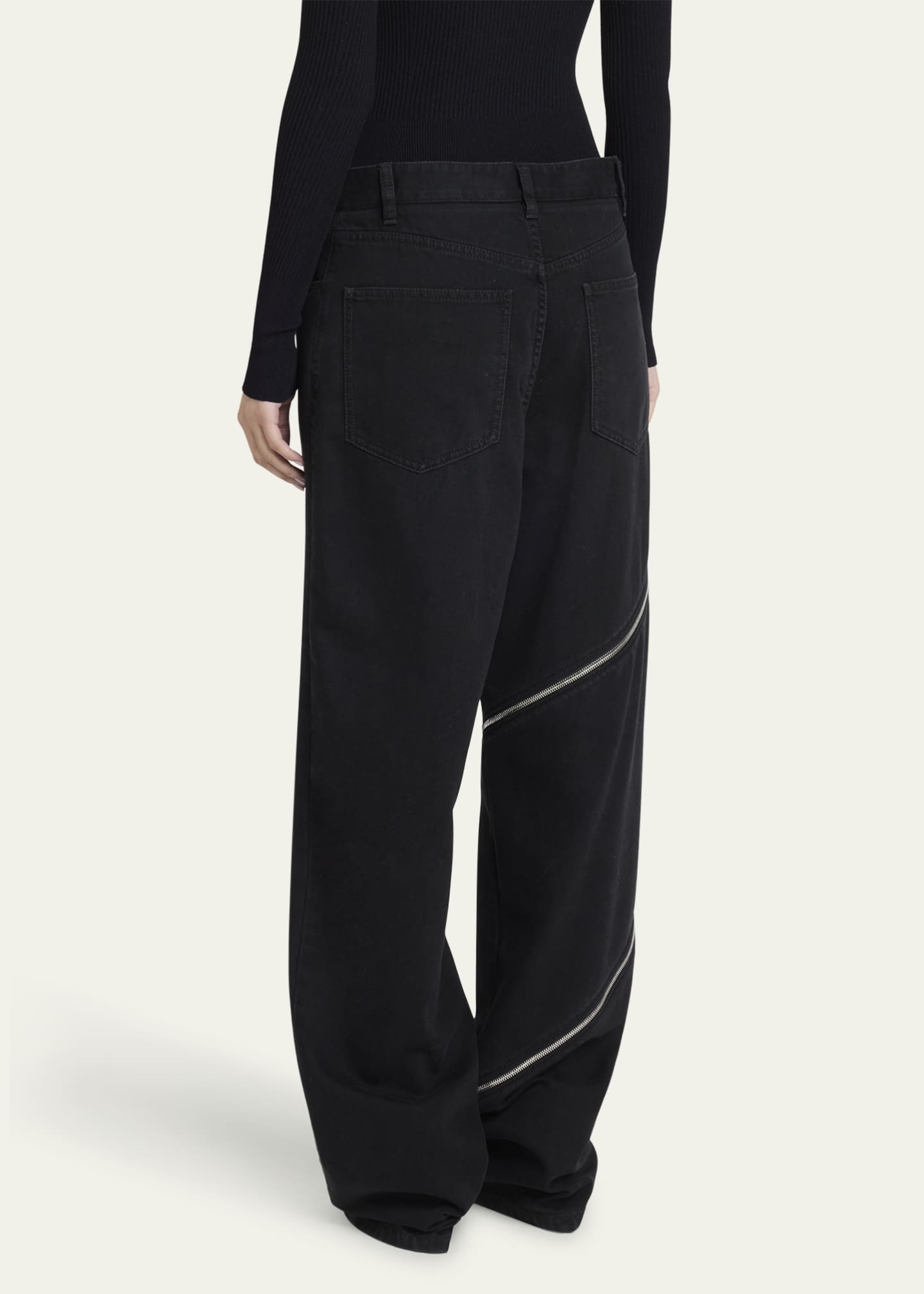 【関税&送料込】Alaia Spiral Pants ALAIA Zipper Spiral Straight-Leg Pants - Bergdorf Goodman