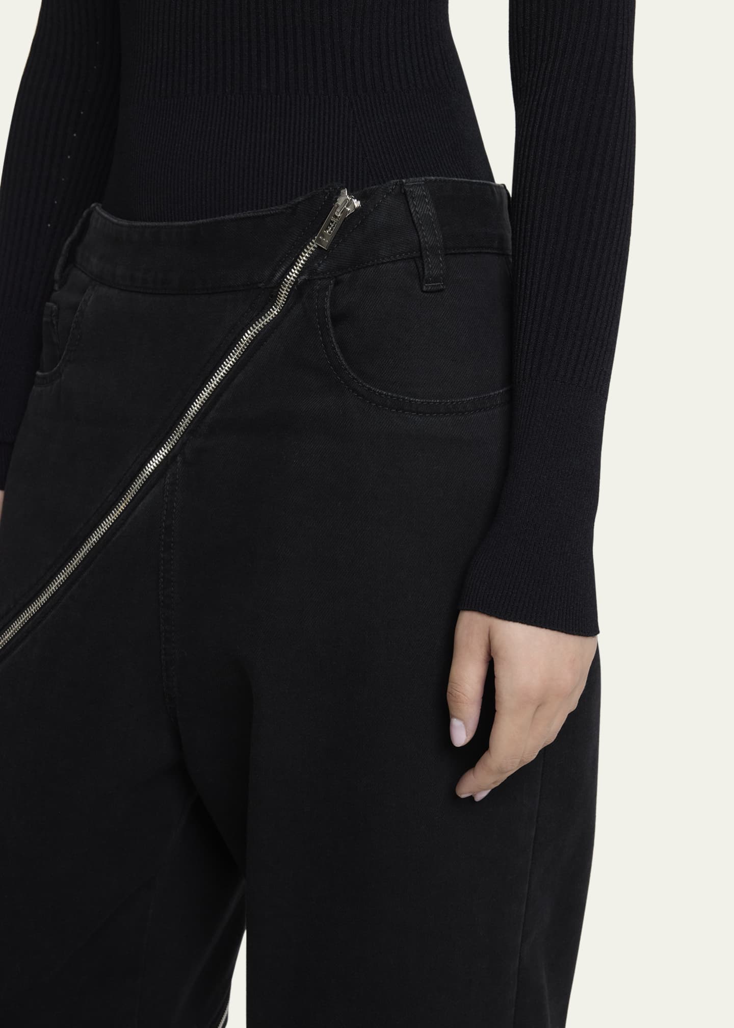 【関税&送料込】Alaia Spiral Pants ALAIA Zipper Spiral Straight-Leg Pants - Bergdorf Goodman
