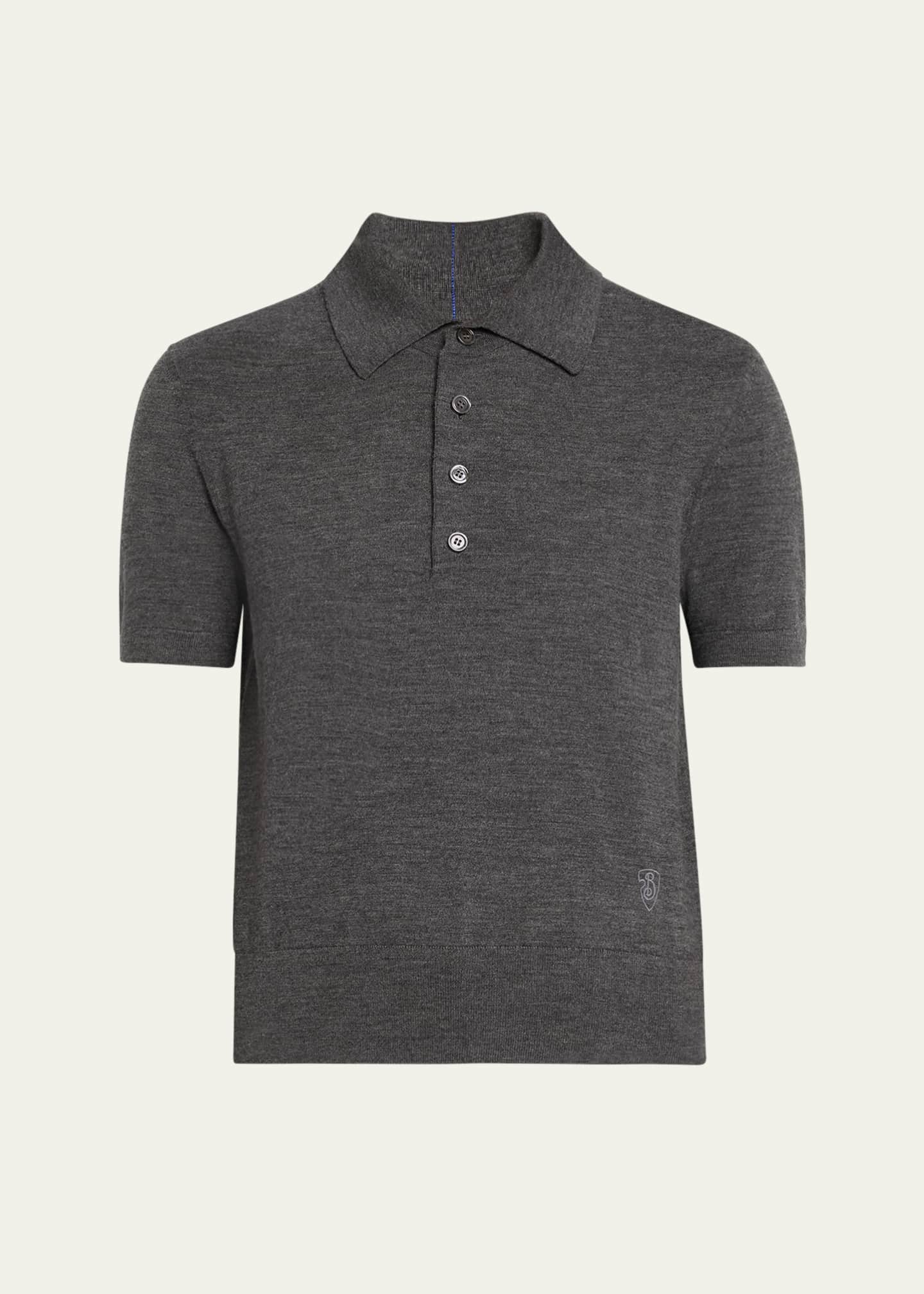 Burberry grey polo shirt store
