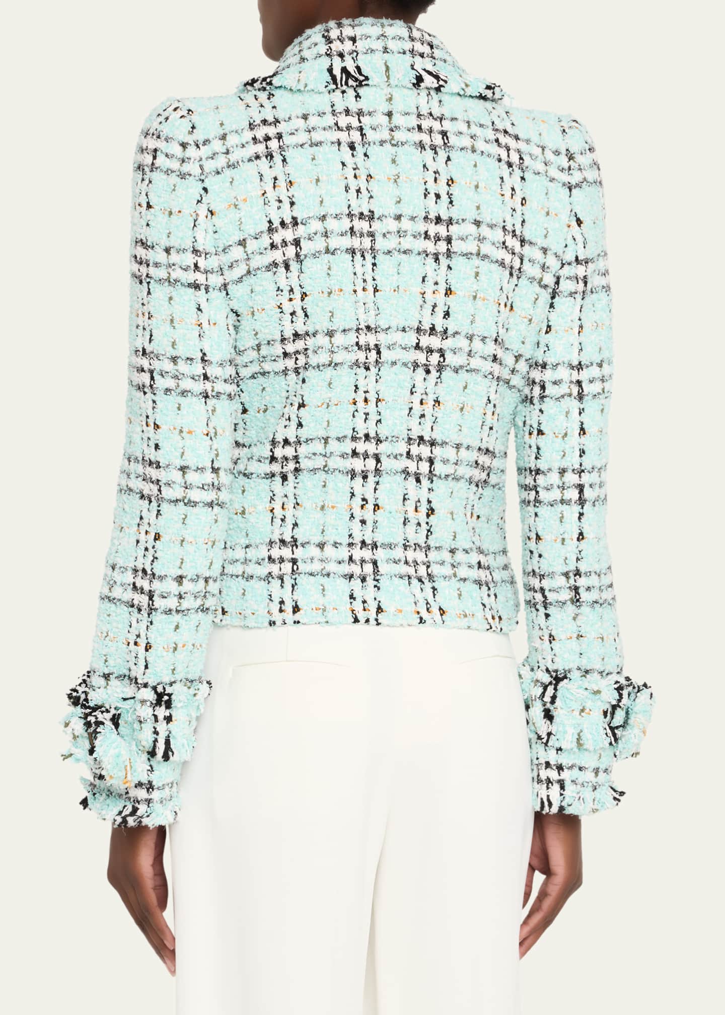 Burberry Tweed Check Double-Breasted Jacket Image 3 of 5