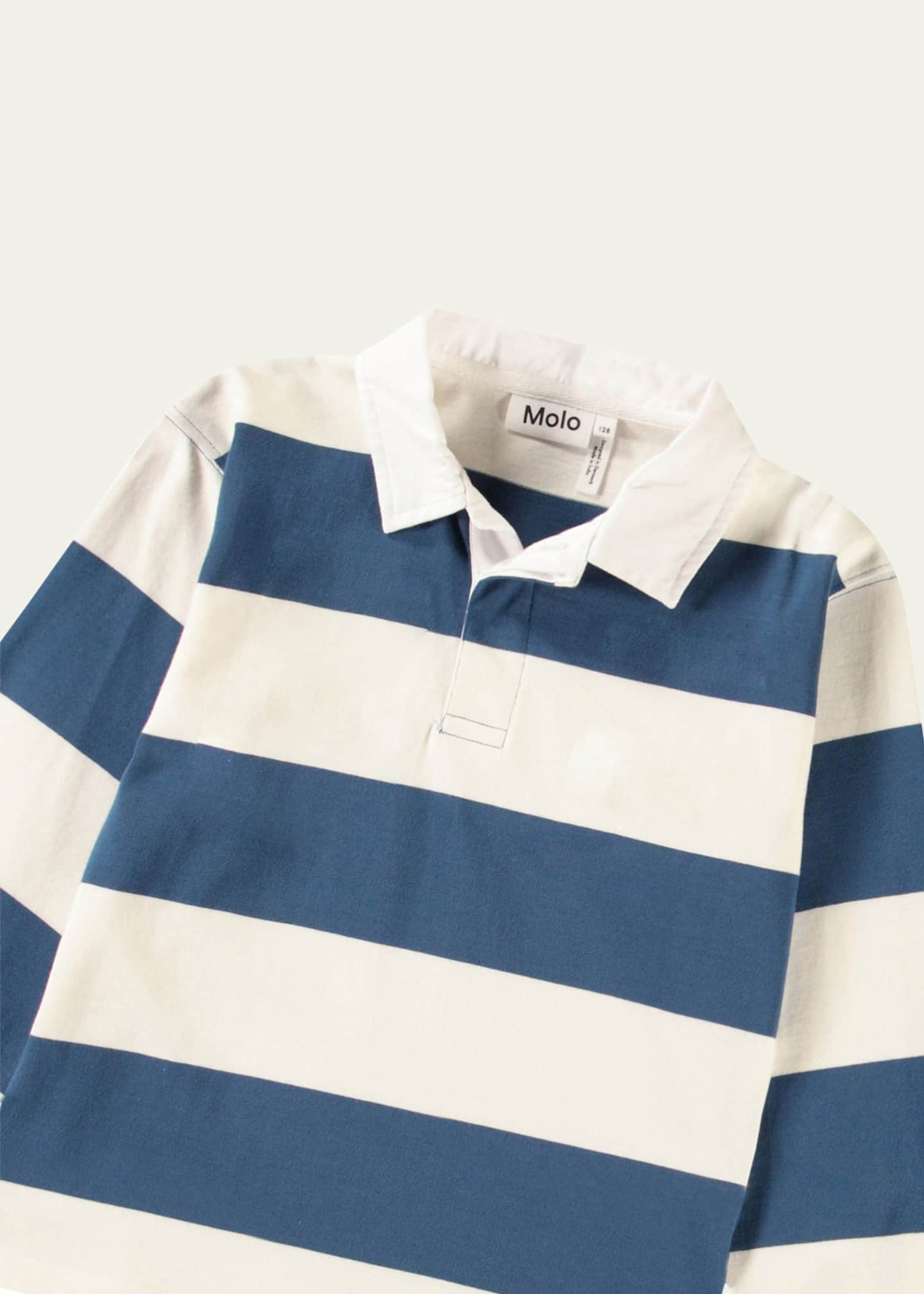 Molo Boy's Relz Long-Sleeve Polo Shirt, Size 8-12 Image 3 of 3