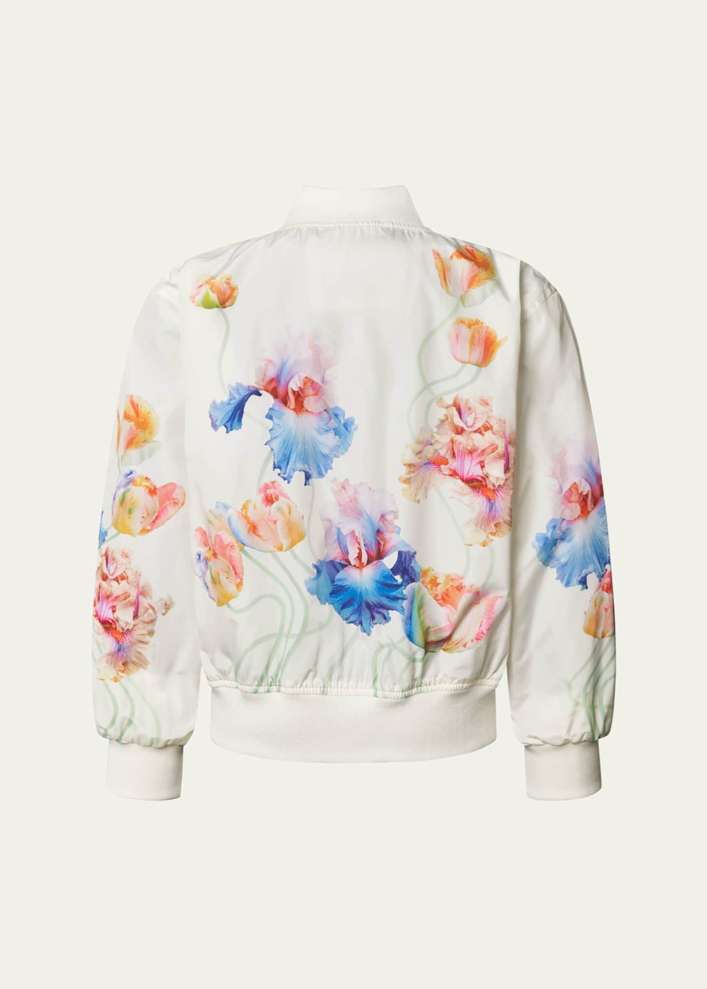 Molo Girl's Haliva Floral-Print Jacket, Size 8-12 Image 2 of 3