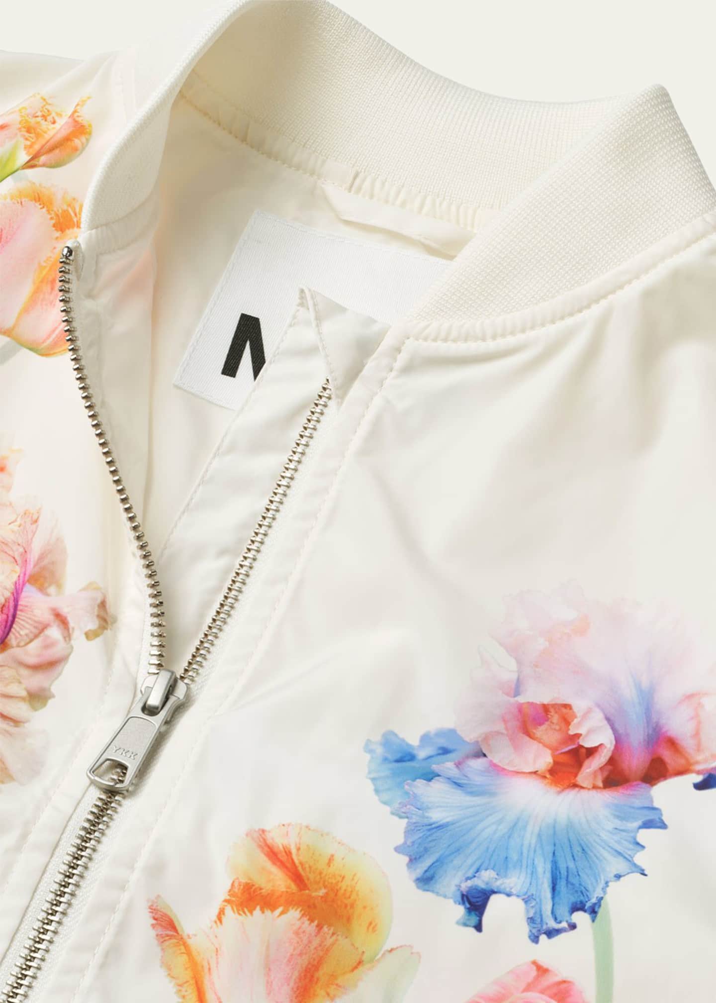 Molo Girl's Haliva Floral-Print Jacket, Size 8-12 Image 3 of 3