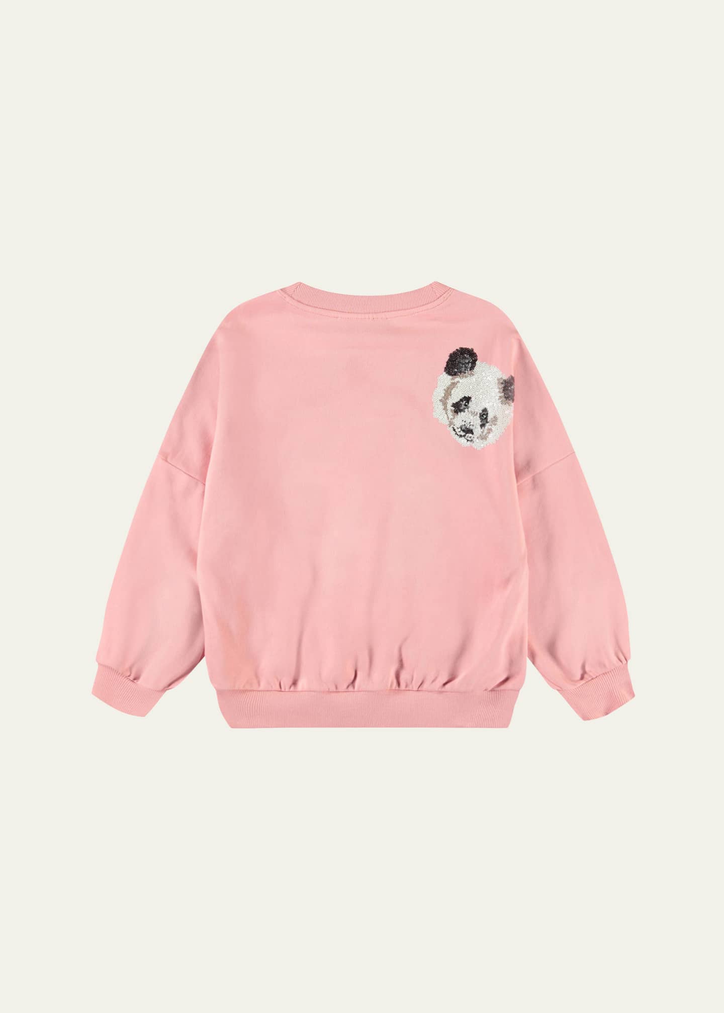 Molo Girl's Marika Sequin Panda Sweatshirt, Size 8-10 Image 2 of 3