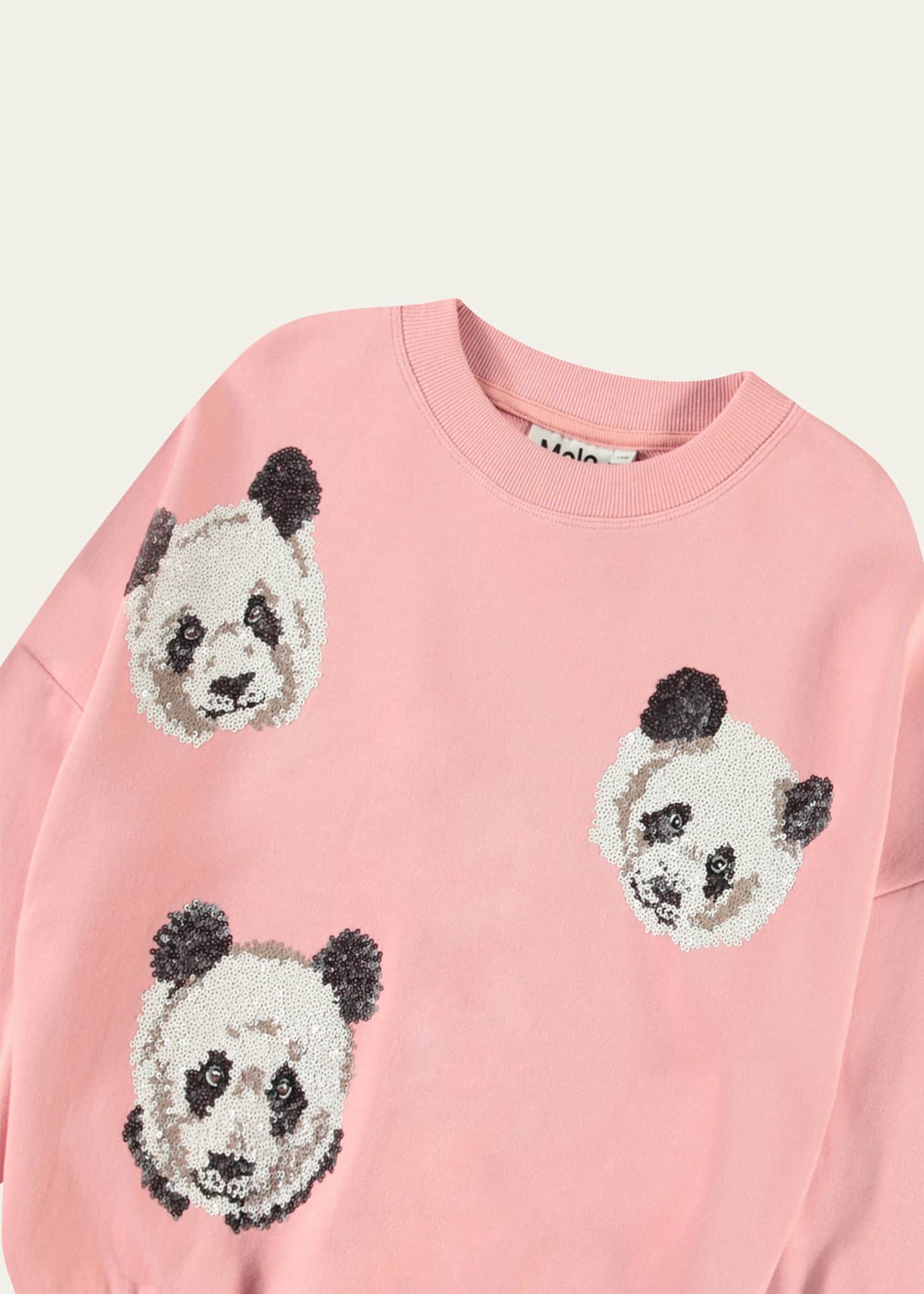 Molo Girl's Marika Sequin Panda Sweatshirt, Size 8-10 Image 3 of 3