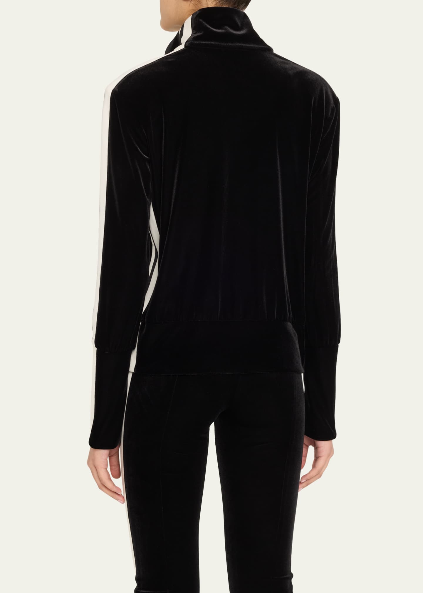 Norma Kamali Velvet Side Stripe Turtle Jacket Image 3 of 5