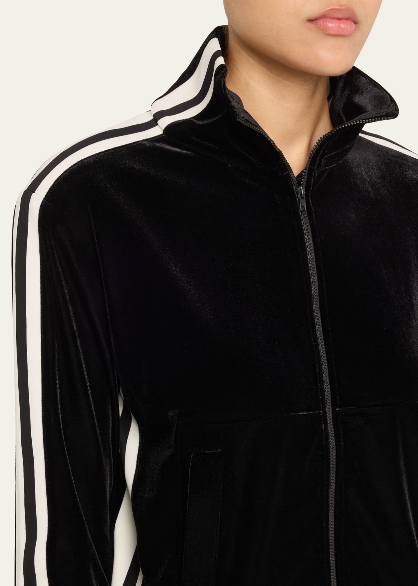 Norma Kamali Velvet Side Stripe Turtle Jacket Image 5 of 5