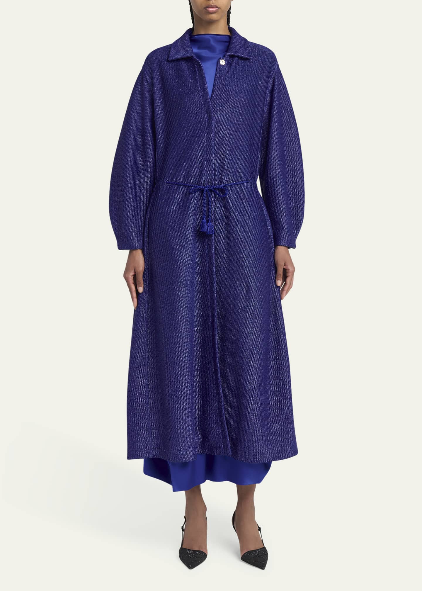 Giorgio Armani Drawstring Maxi Coat Image 2 of 5
