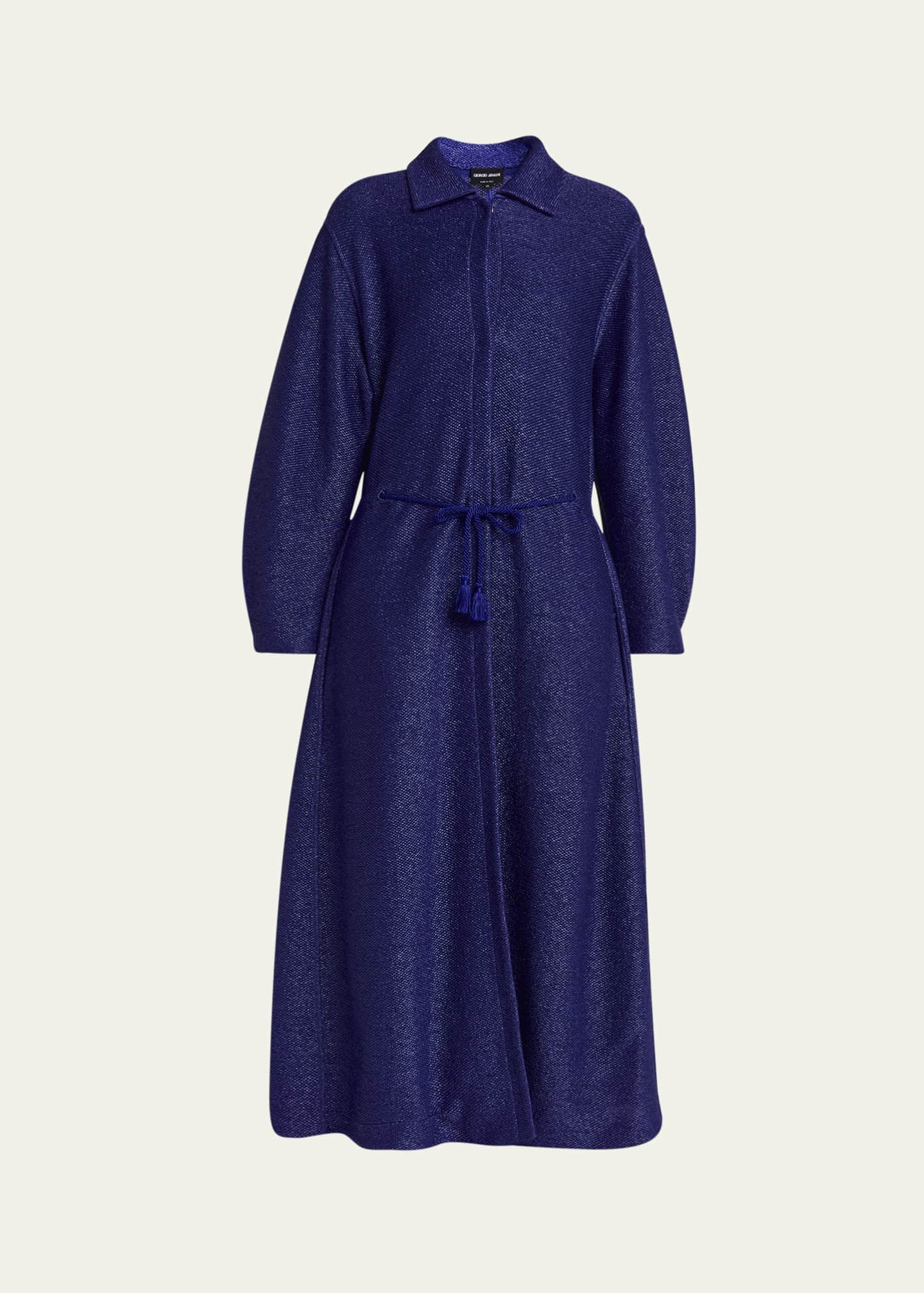 Giorgio Armani Drawstring Maxi Coat Image 1 of 5