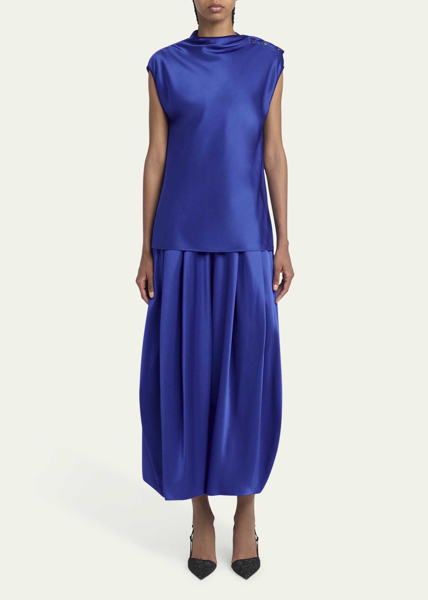 Giorgio Armani Double Silk Satin Blouse Image 2 of 5