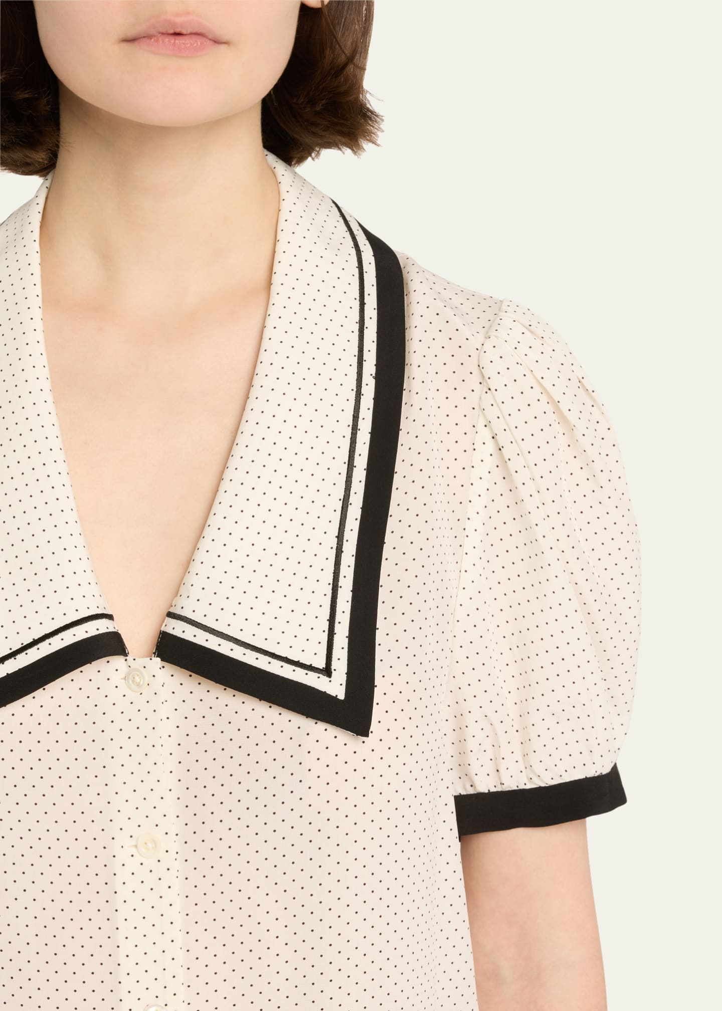 FRAME The Polka Dot Sailor Blouse Image 5 of 5