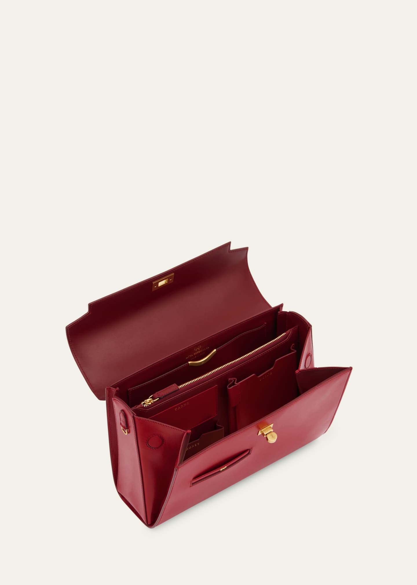 Anya Hindmarch Mortimer Shiny Leather Top-Handle Bag - Bergdorf
