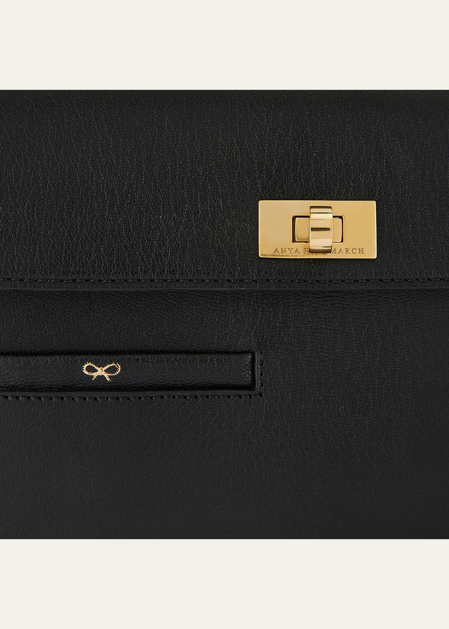 Anya Hindmarch Mortimer Flap Box Leather Top-Handle Bag Image 3 of 3