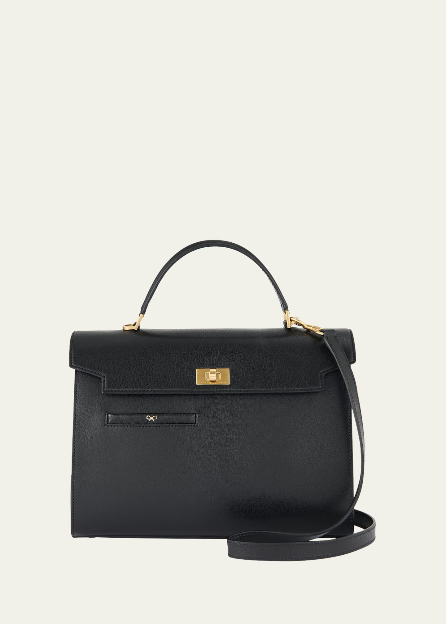 Anya Hindmarch Mortimer Flap Box Leather Top-Handle Bag Image 1 of 3