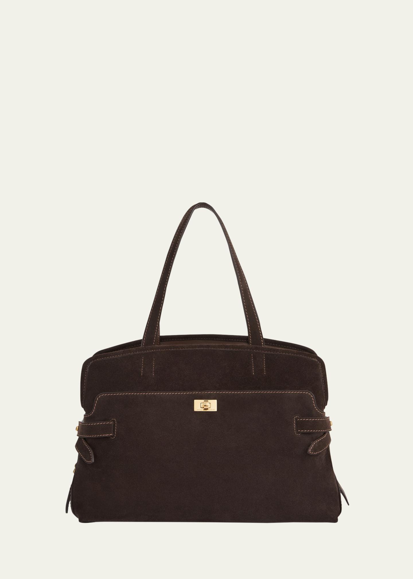 Anya Hindmarch Wilson Zip Suede Top-Handle Bag - Bergdorf Goodman
