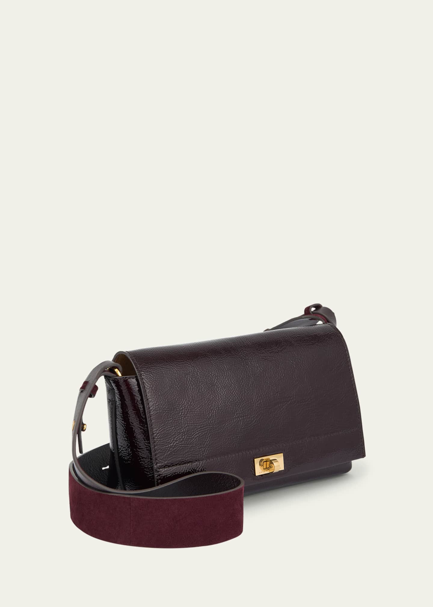 Anya Hindmarch Mortimer Flap Patent Leather Crossbody Bag Image 4 of 4