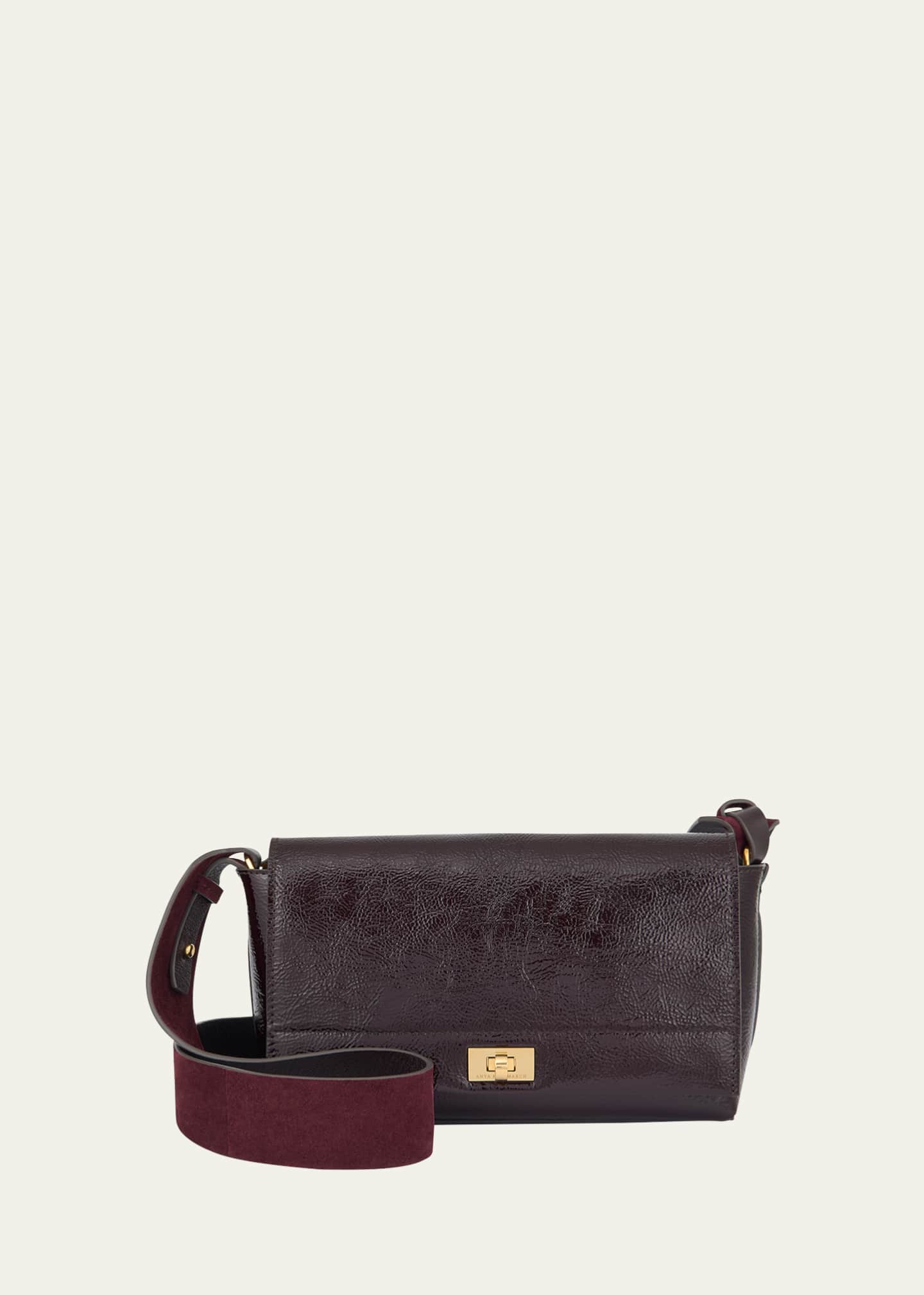 Anya Hindmarch Mortimer Flap Patent Leather Crossbody Bag Image 1 of 4