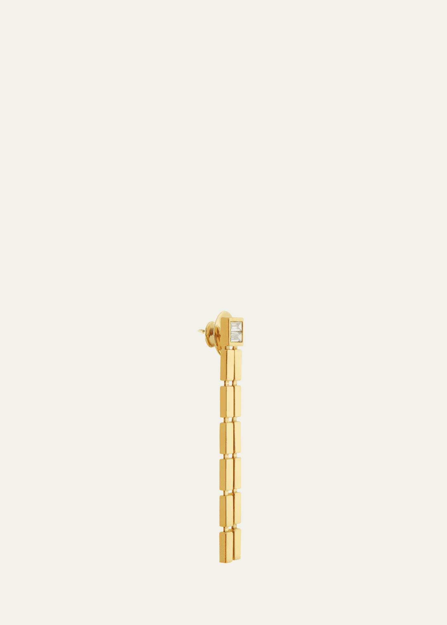 ILEANA MAKRI 18K Yellow Gold Double Waterfall Earrings with Baguette Diamonds Image 3 of 3