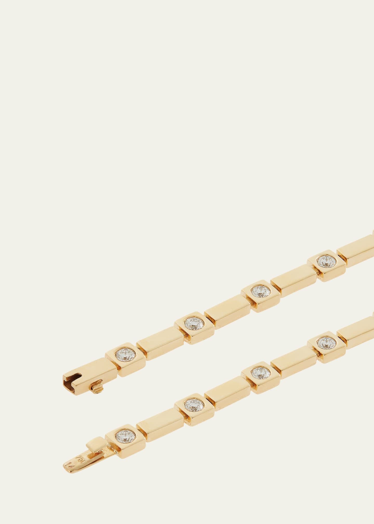 ILEANA MAKRI 18K Yellow Gold Stepping Tiles Bracelet with Diamonds Image 2 of 3