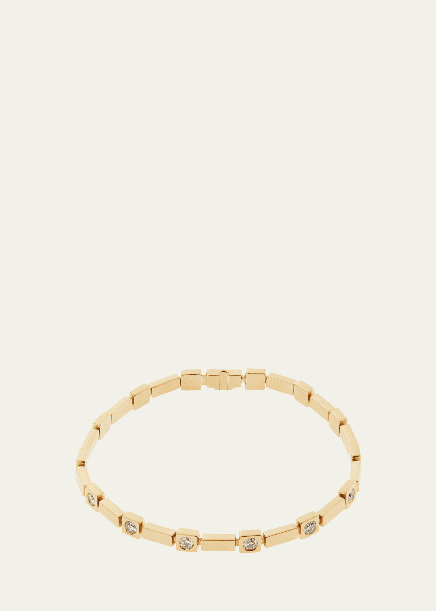 ILEANA MAKRI 18K Yellow Gold Stepping Tiles Bracelet with Diamonds Image 1 of 3