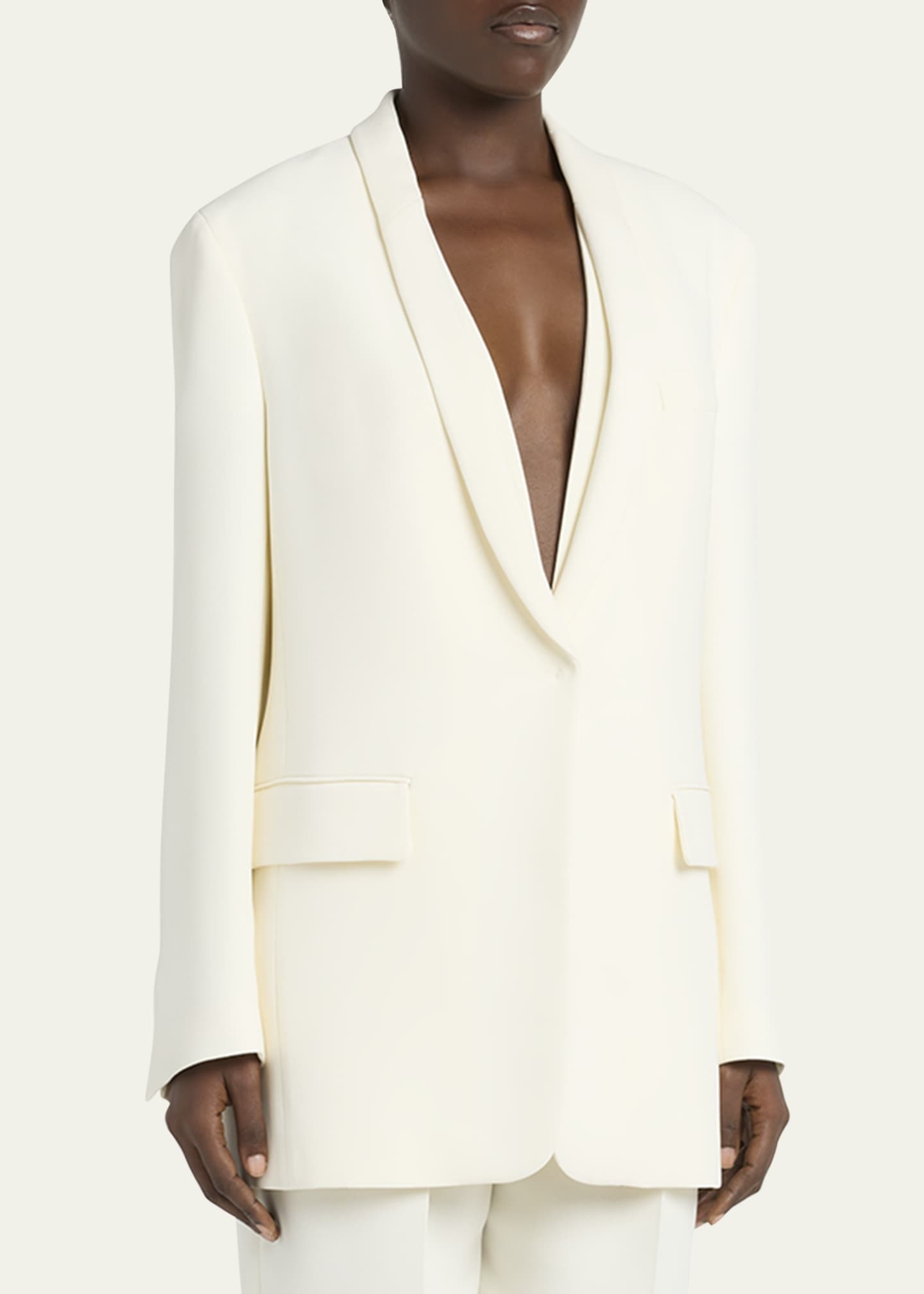 Giorgio Armani Cady Glitter Tuxedo Jacket Image 4 of 5