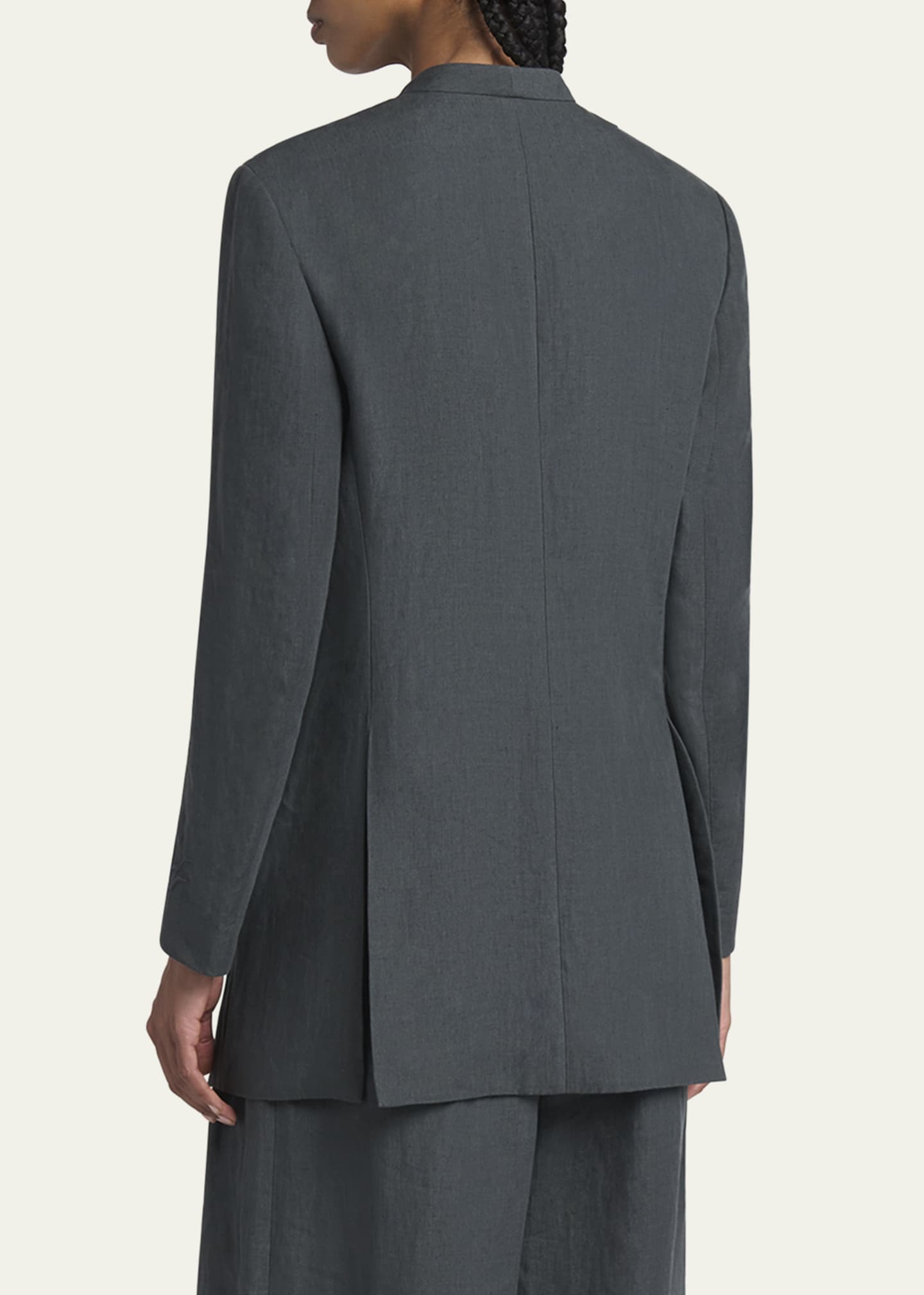 Giorgio Armani Linen Single-Breasted Blazer Image 3 of 5