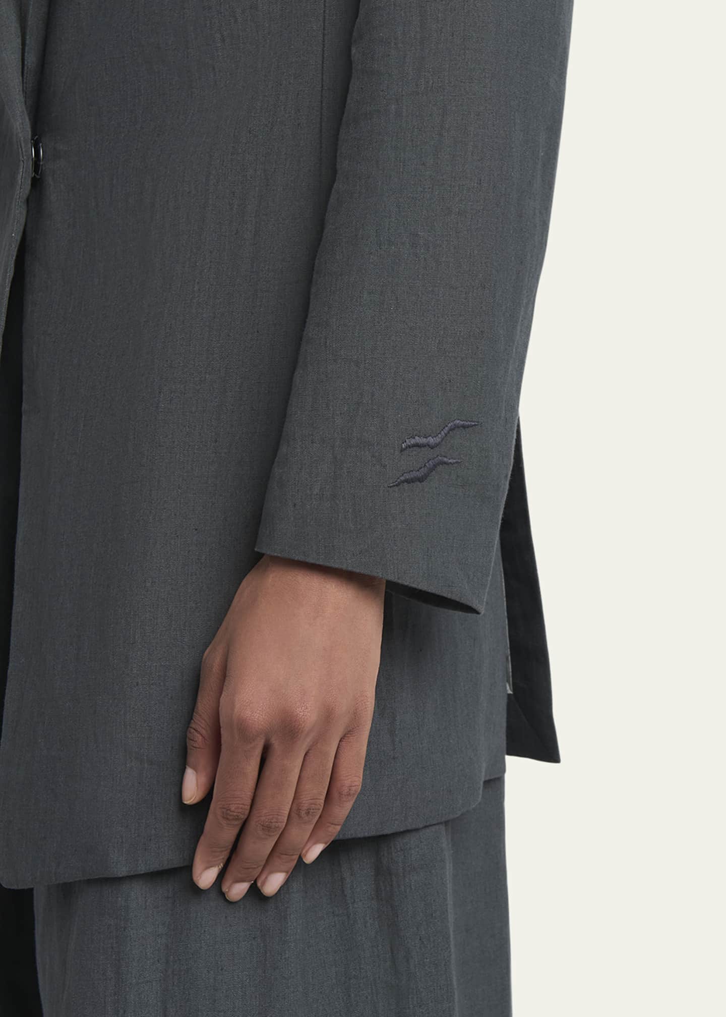 Giorgio Armani Linen Single-Breasted Blazer Image 5 of 5