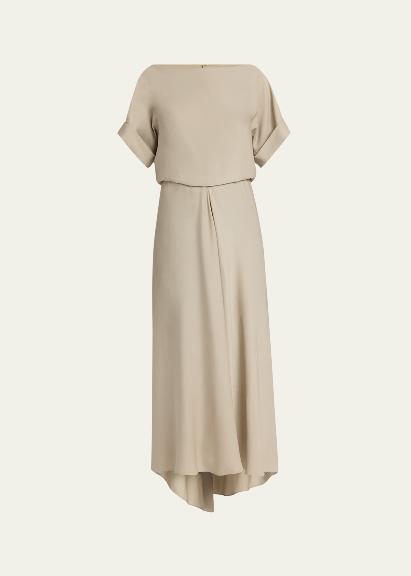 Giorgio Armani Triple Silk Georgette Hi-Low Gown Image 1 of 5
