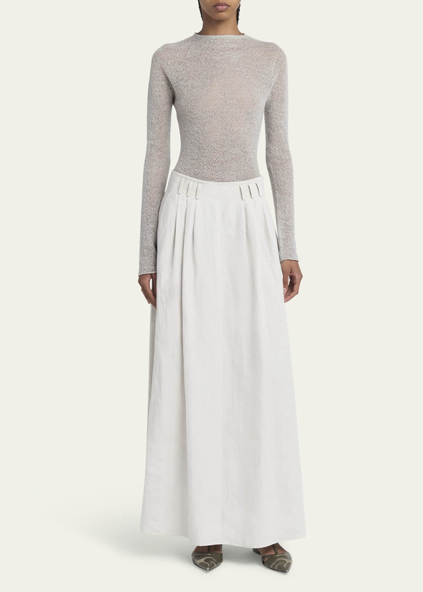Giorgio Armani Textured Cashmere-Blend Knit Top Image 2 of 5