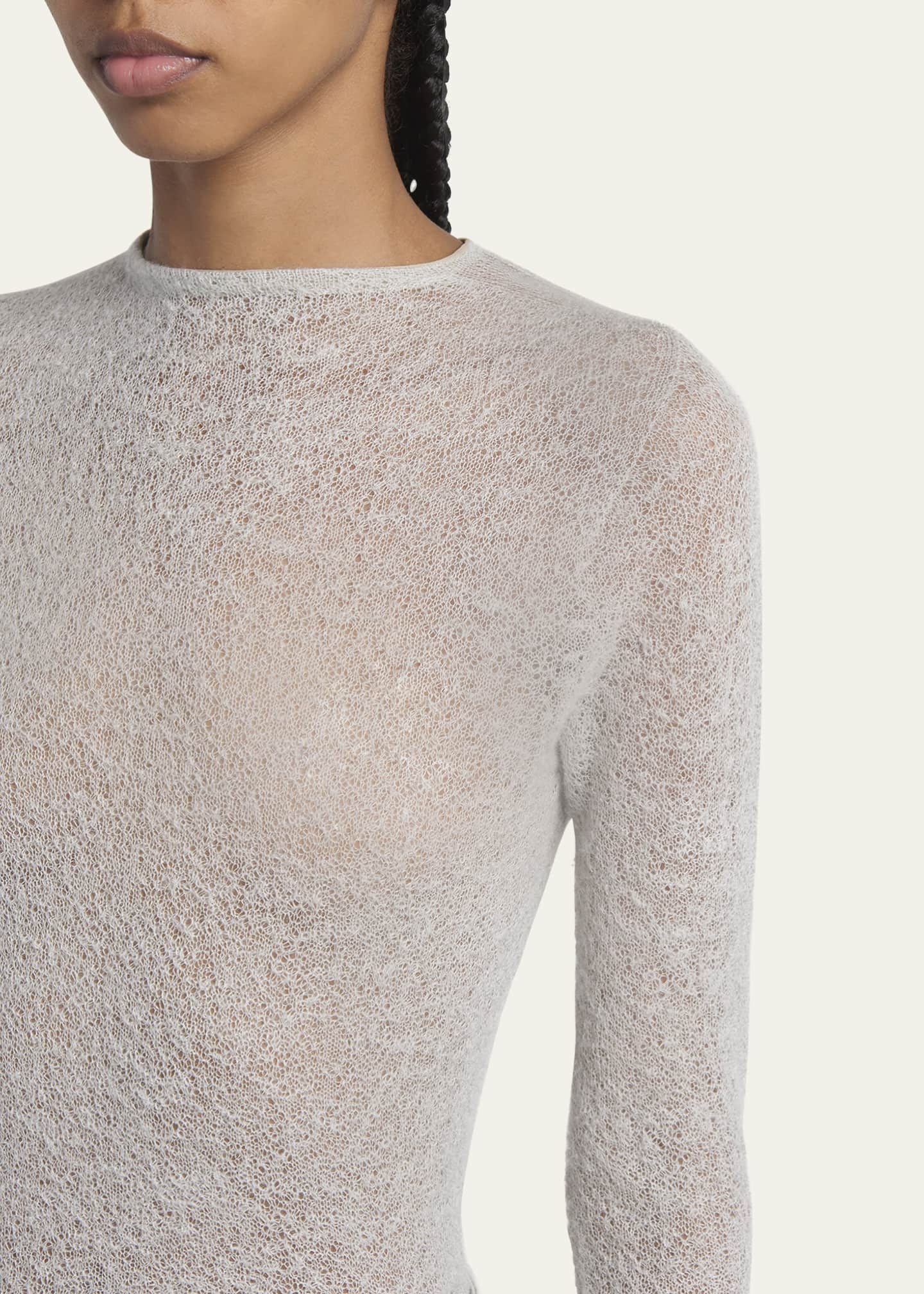 Giorgio Armani Textured Cashmere-Blend Knit Top Image 5 of 5