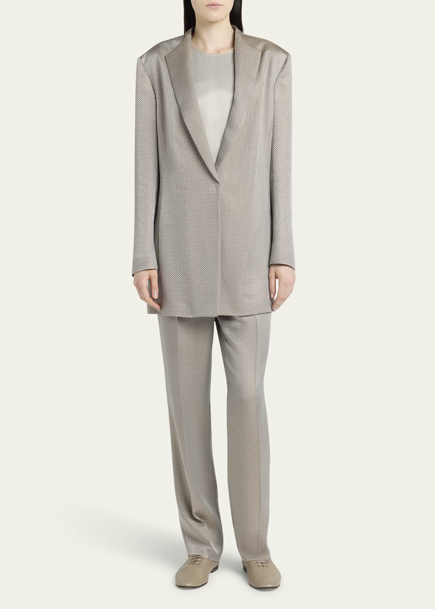 Giorgio Armani Micro Jacquard Single-Breasted Blazer Image 2 of 5
