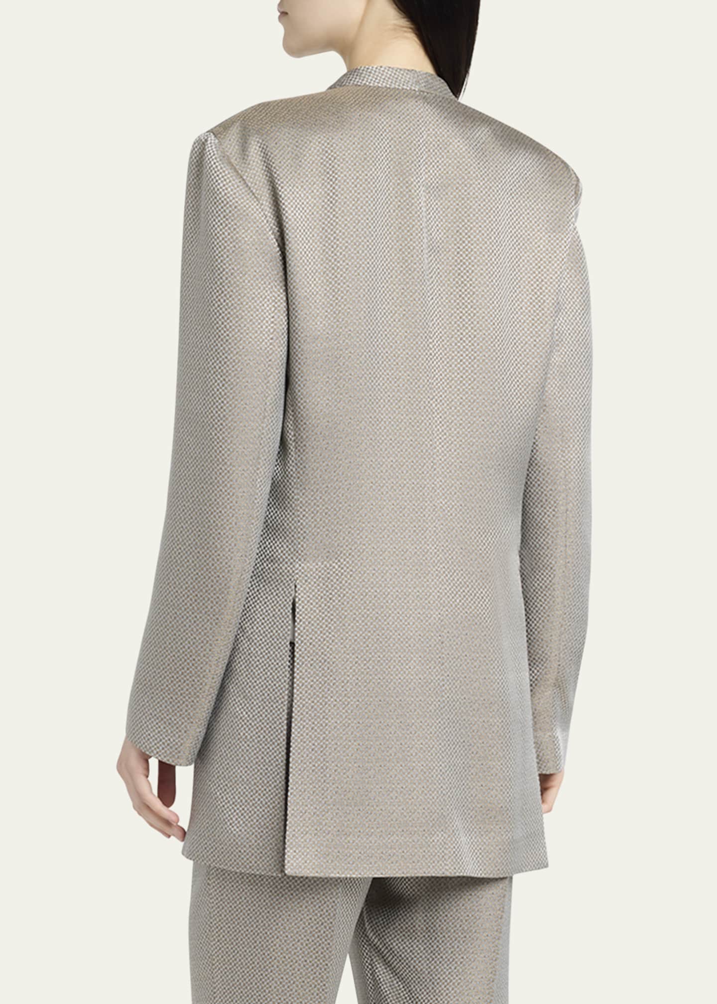 Giorgio Armani Micro Jacquard Single-Breasted Blazer Image 3 of 5