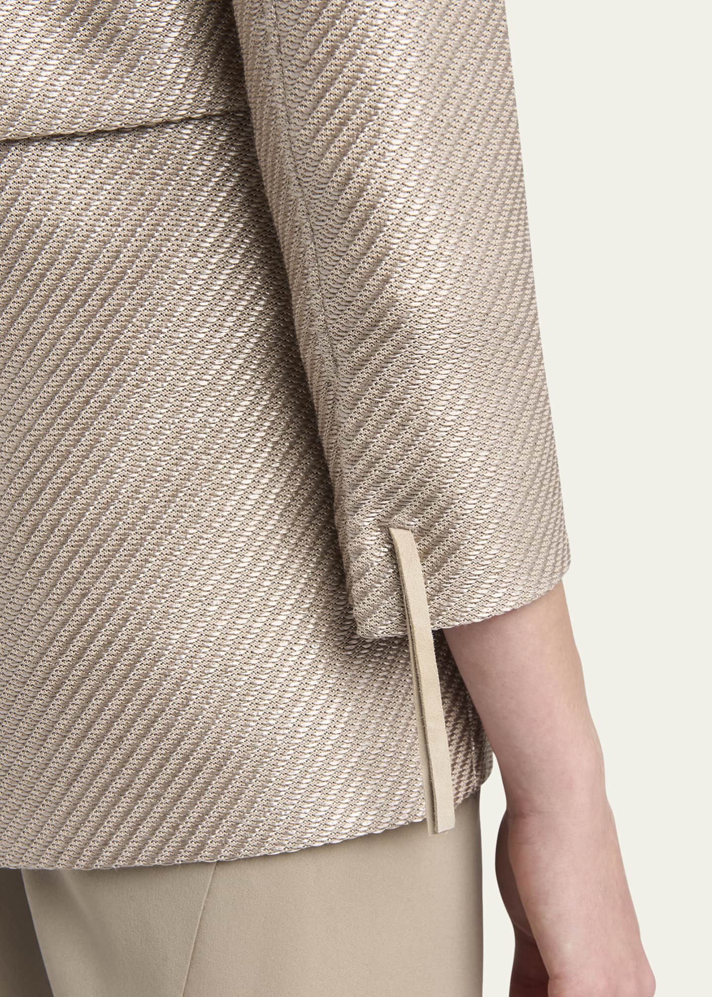 Giorgio Armani Shiny Raffia Jersey Jacquard Tie Jacket - Bergdorf